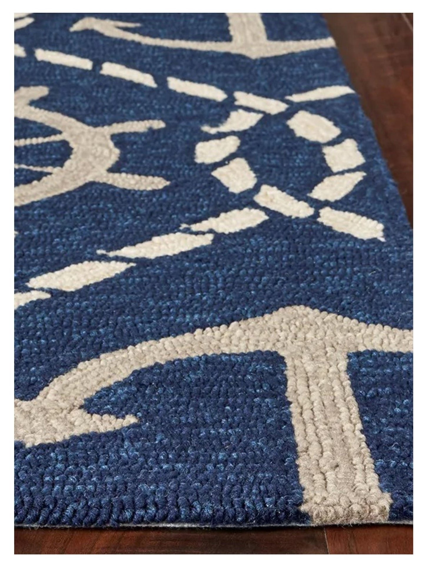 KAS Harbor 4220 Navy Indoor/Outdoor Knotted Rug - Rugs - KAS - Atlanta Designer Rugs