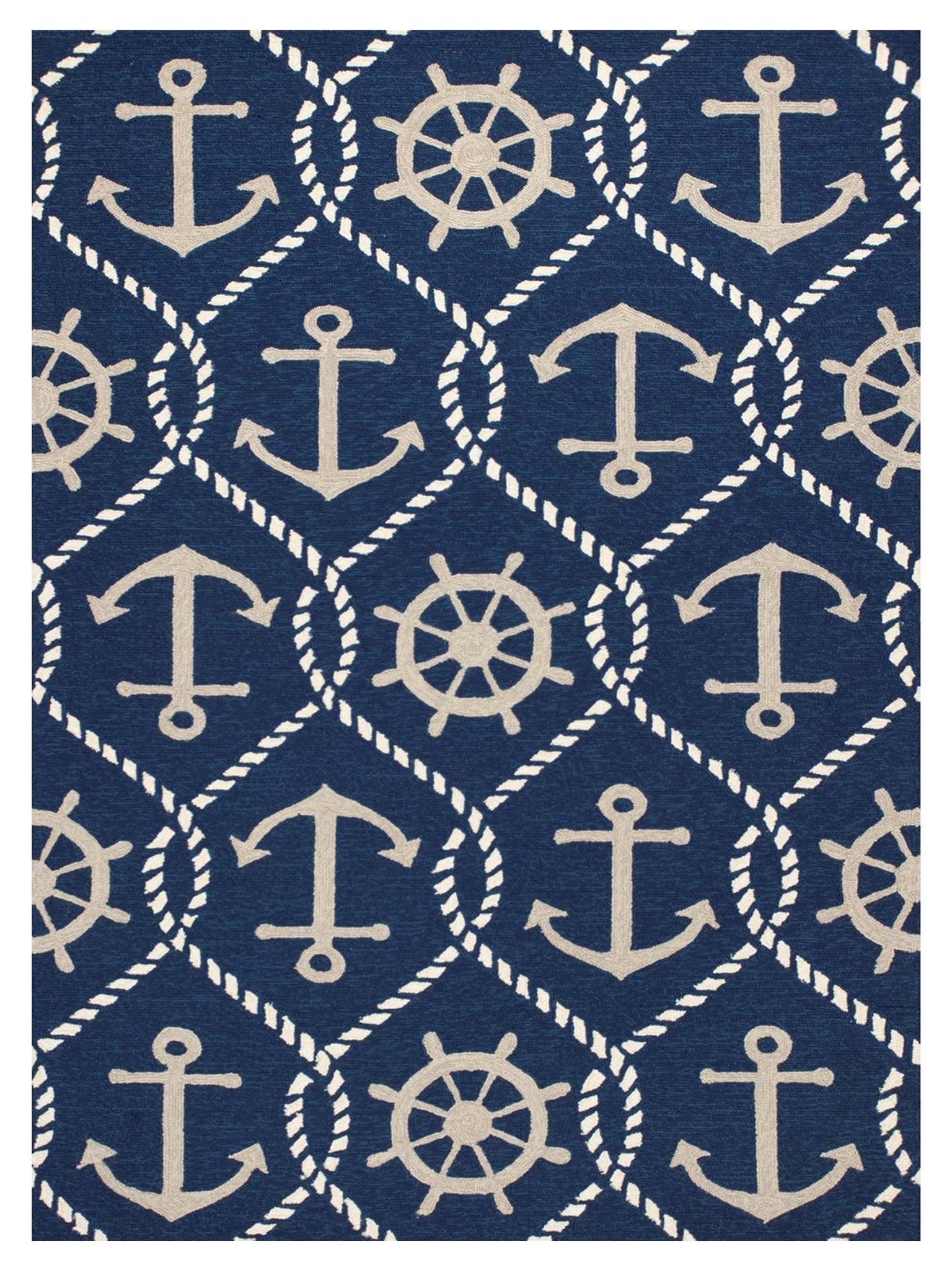 KAS Harbor 4220 Navy Indoor/Outdoor Knotted Rug - Rugs - KAS - Atlanta Designer Rugs