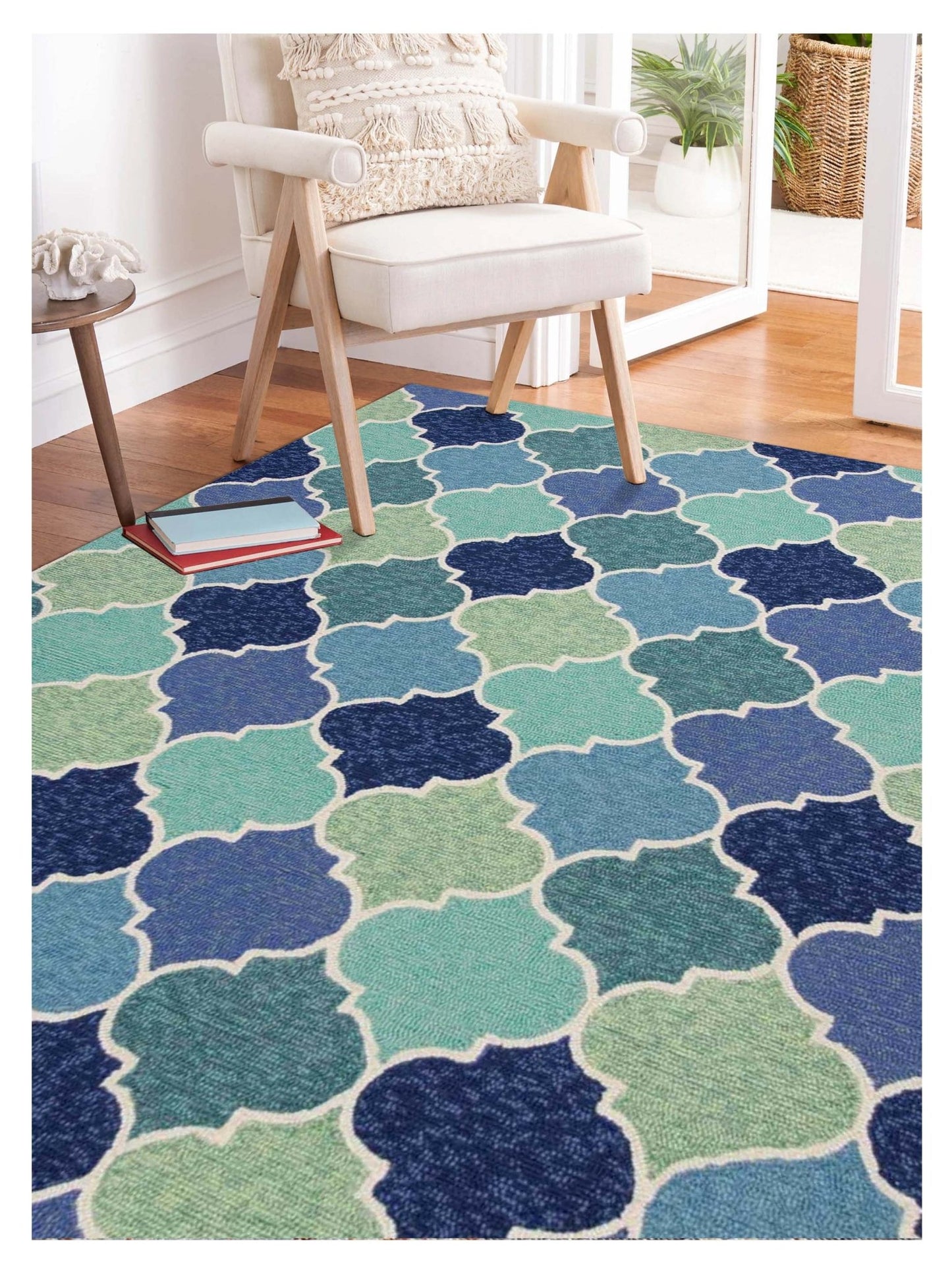 KAS Harbor 4231 Blue Indoor/Outdoor Knotted Rug - Rugs - KAS - Atlanta Designer Rugs