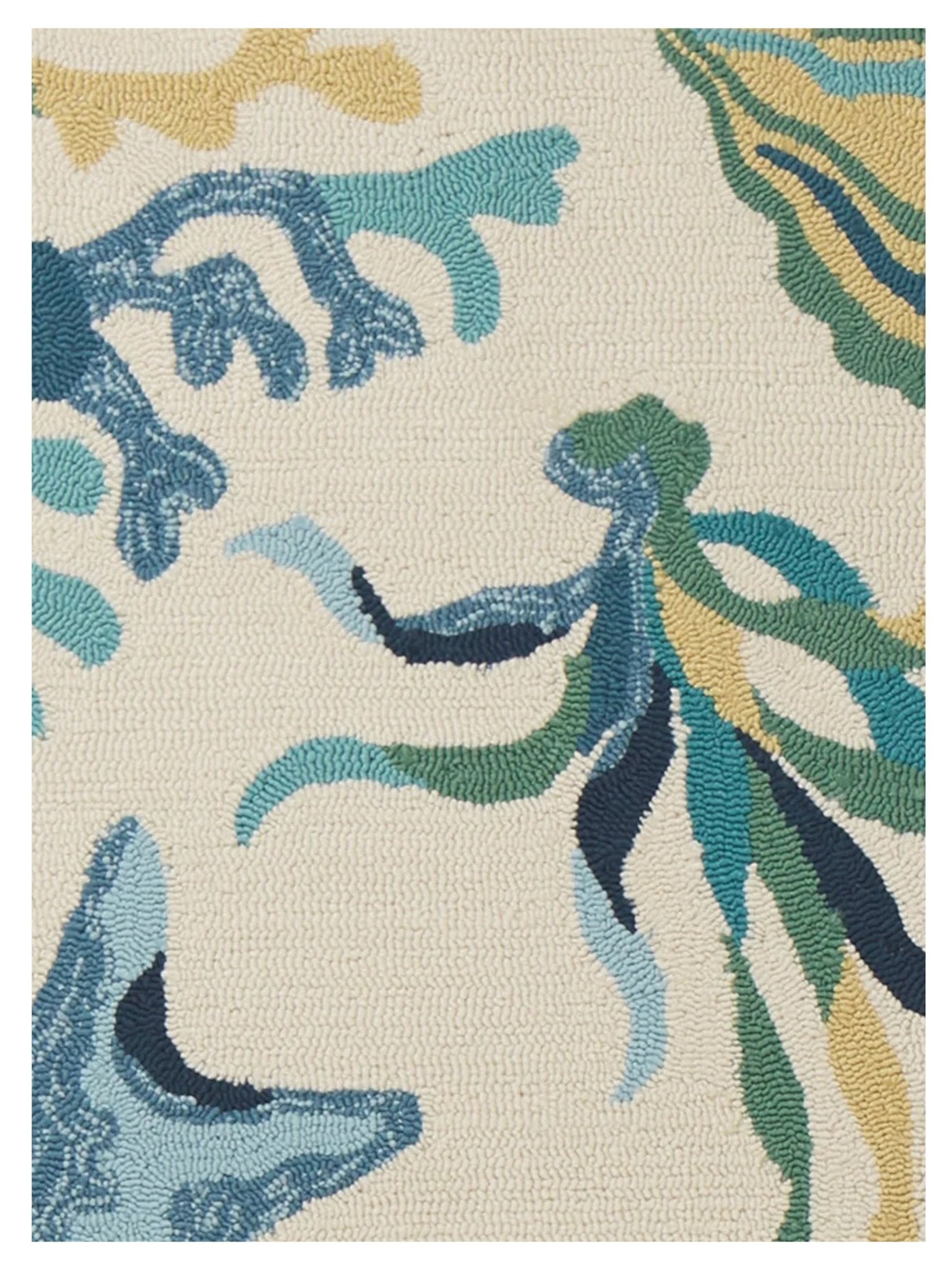 KAS Harbor 4244 Ivory Blue Indoor/Outdoor Knotted Rug - Rugs - KAS - Atlanta Designer Rugs