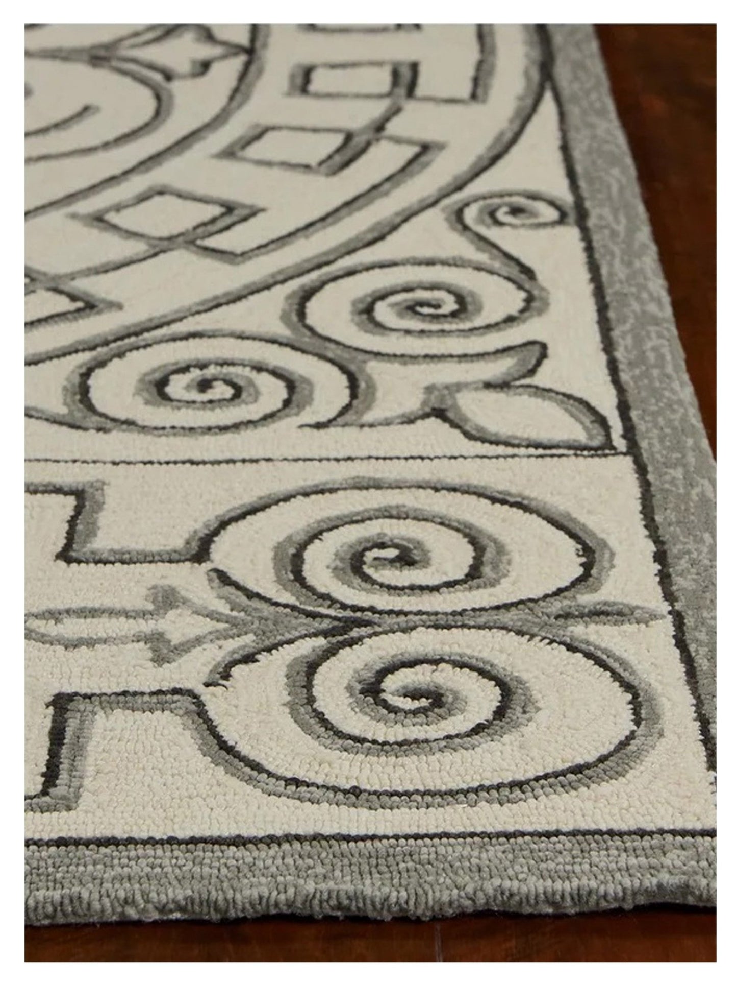 KAS Harbor 4246 Ivory Grey Indoor/Outdoor Knotted Rug - Rugs - KAS - Atlanta Designer Rugs