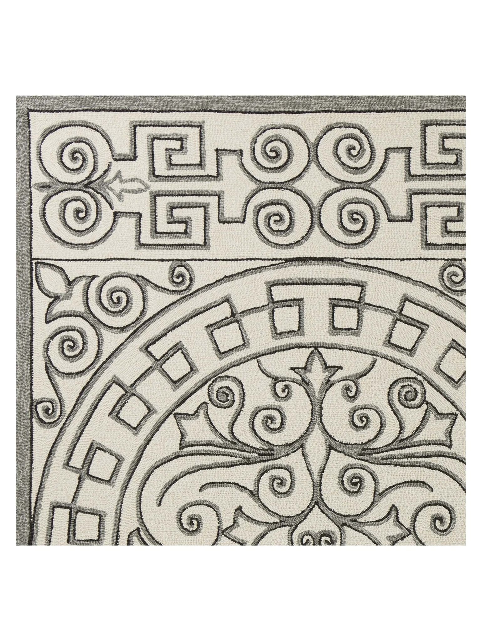 KAS Harbor 4246 Ivory Grey Indoor/Outdoor Knotted Rug - Rugs - KAS - Atlanta Designer Rugs