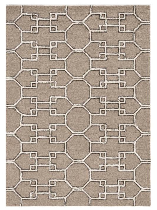 KAS Libby Langdon Upton 4305 Mocha Transitional Tufted Rug - Rugs - KAS - Atlanta Designer Rugs