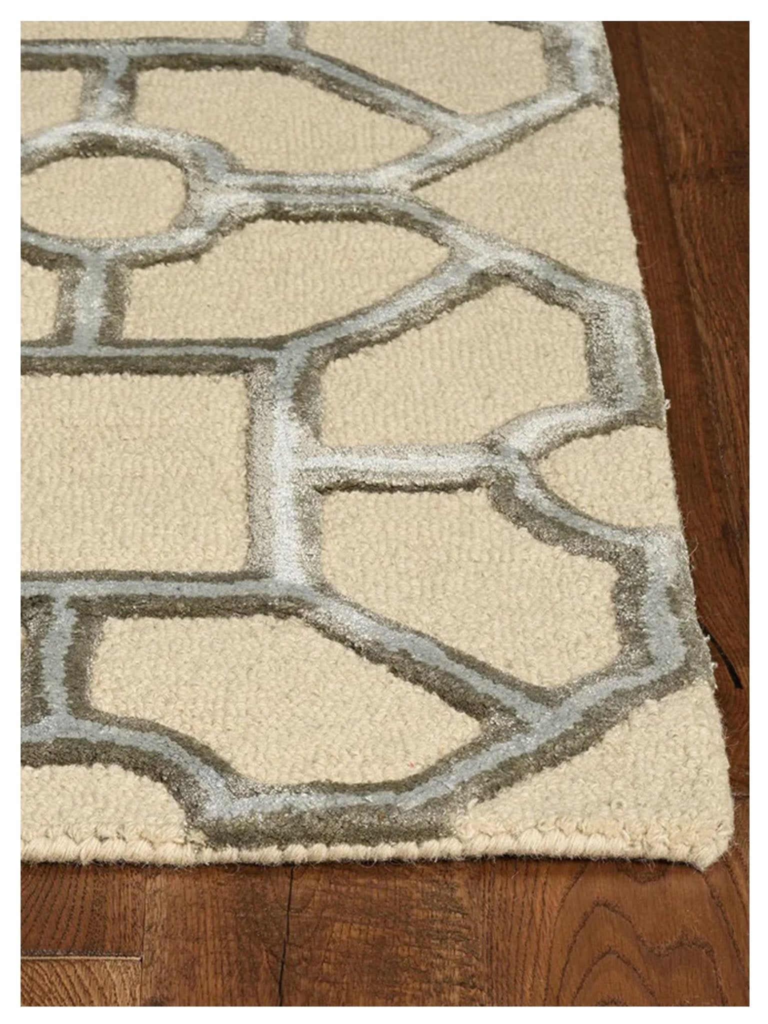 KAS Libby Langdon Upton 4306 Beige Transitional Tufted Rug - Rugs - KAS - Atlanta Designer Rugs