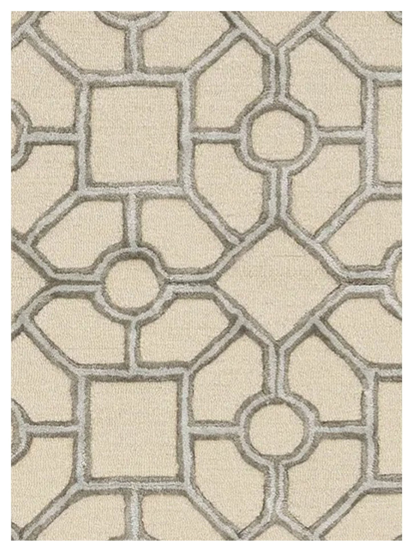 KAS Libby Langdon Upton 4306 Beige Transitional Tufted Rug - Rugs - KAS - Atlanta Designer Rugs