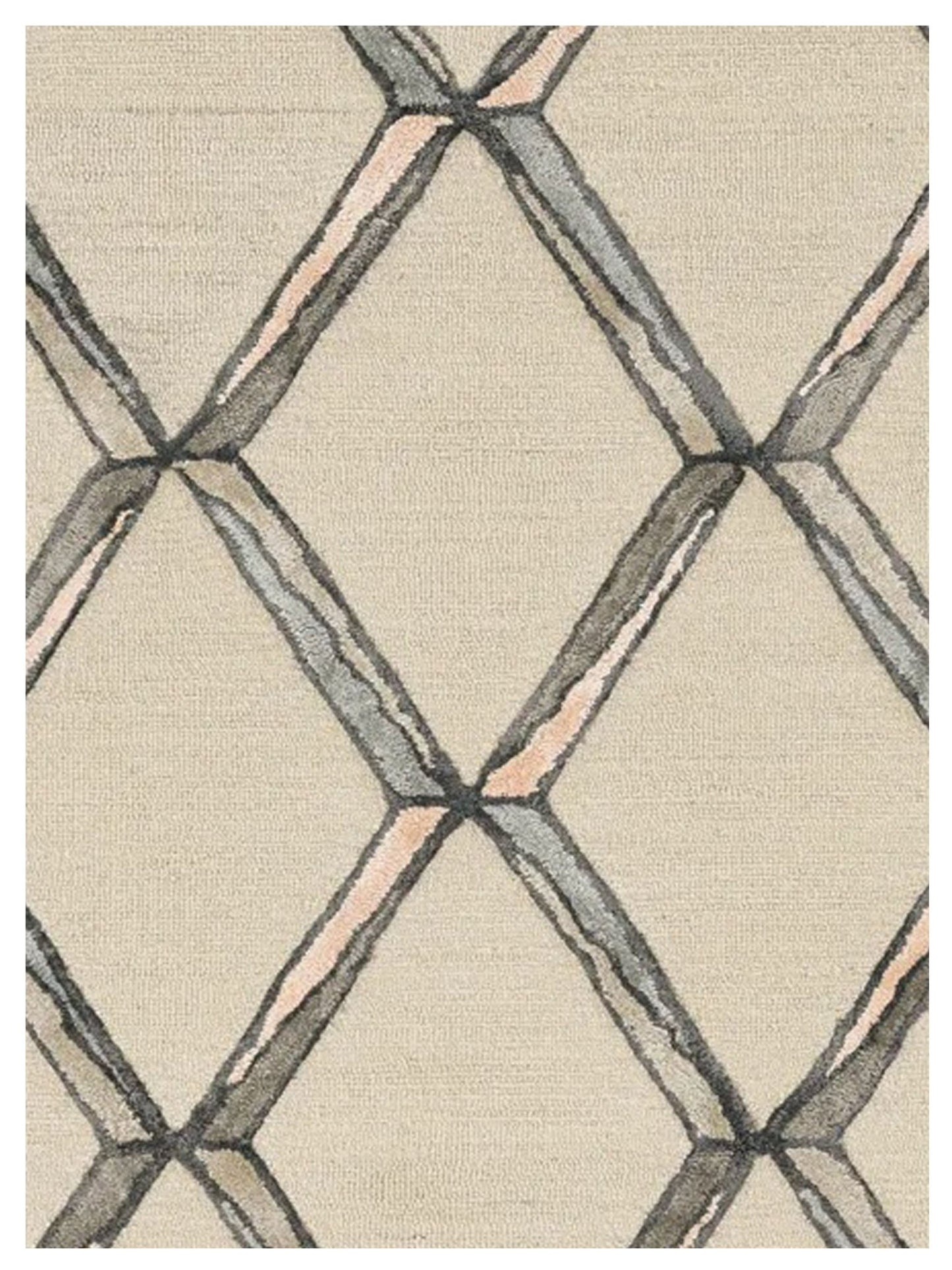 KAS Libby Langdon Upton 4307 Cream Transitional Tufted Rug - Rugs - KAS - Atlanta Designer Rugs