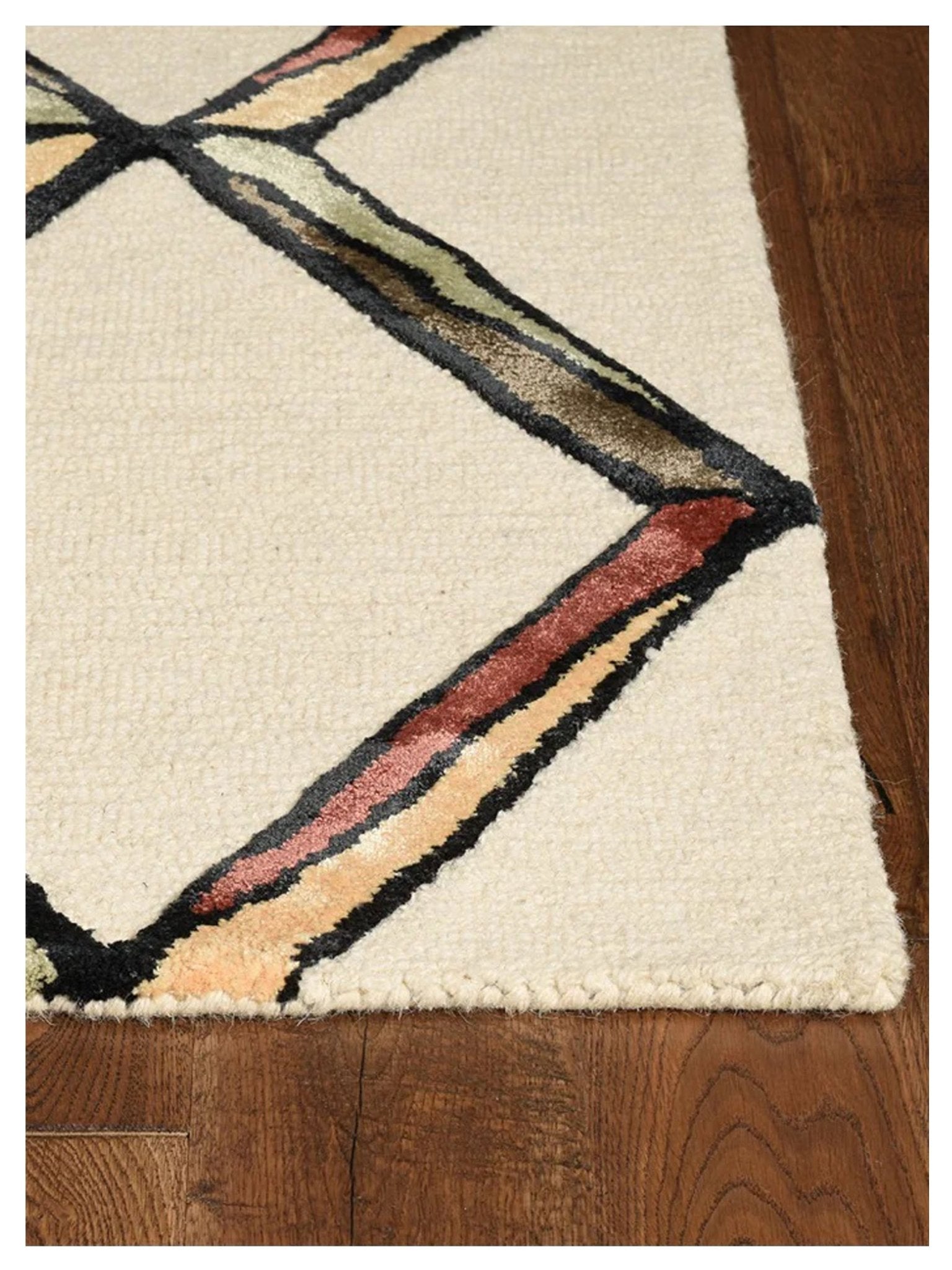 KAS Libby Langdon Upton 4309 Cream Gold Transitional Tufted Rug - Rugs - KAS - Atlanta Designer Rugs