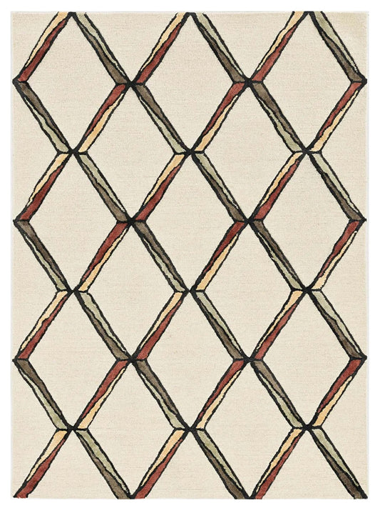 KAS Libby Langdon Upton 4309 Cream Gold Transitional Tufted Rug - Rugs - KAS - Atlanta Designer Rugs