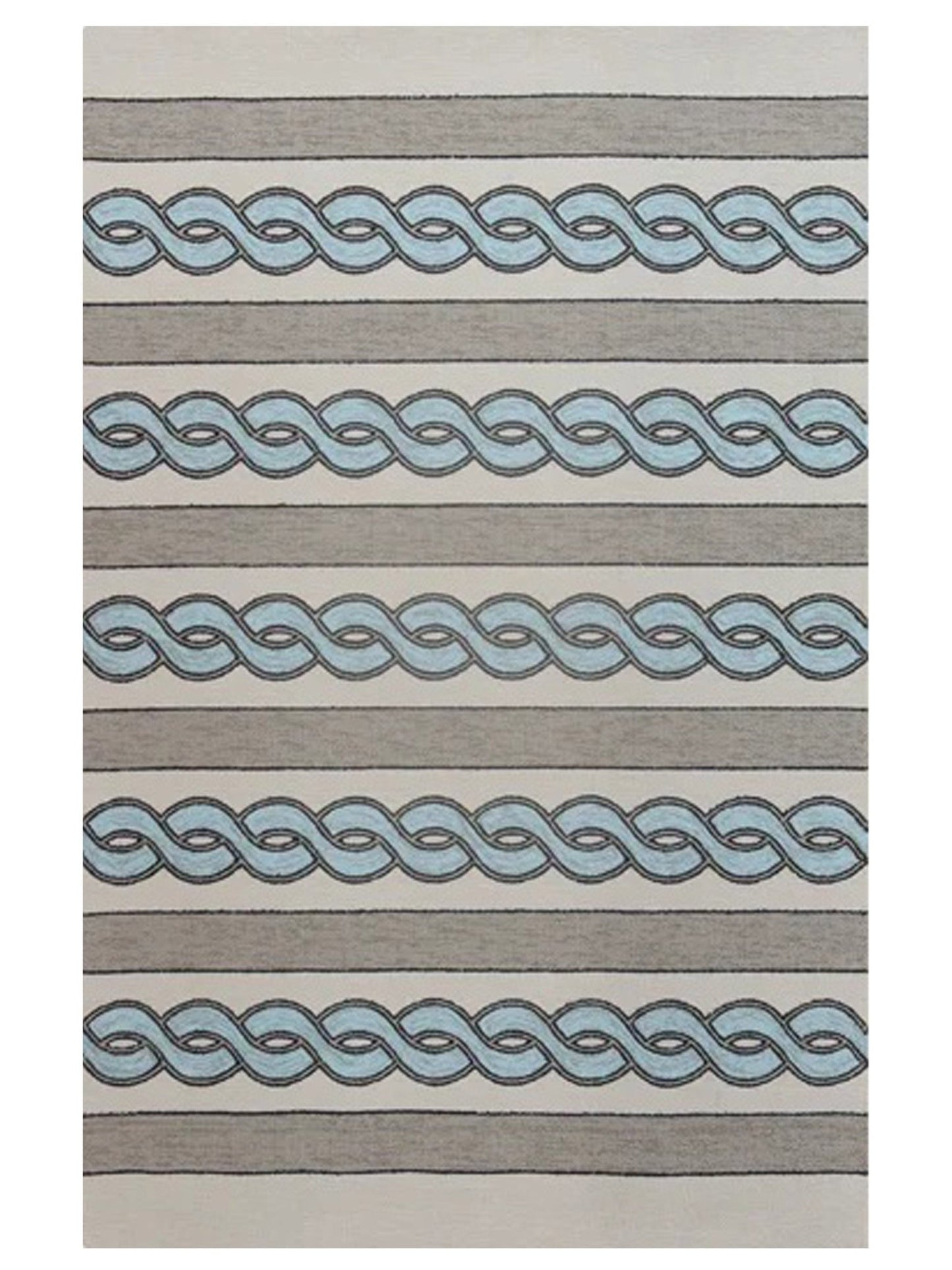 KAS Libby Langdon Hamptons 5235 Ivory Spa Indoor/Outdoor Tufted Rug - Rugs - KAS - Atlanta Designer Rugs