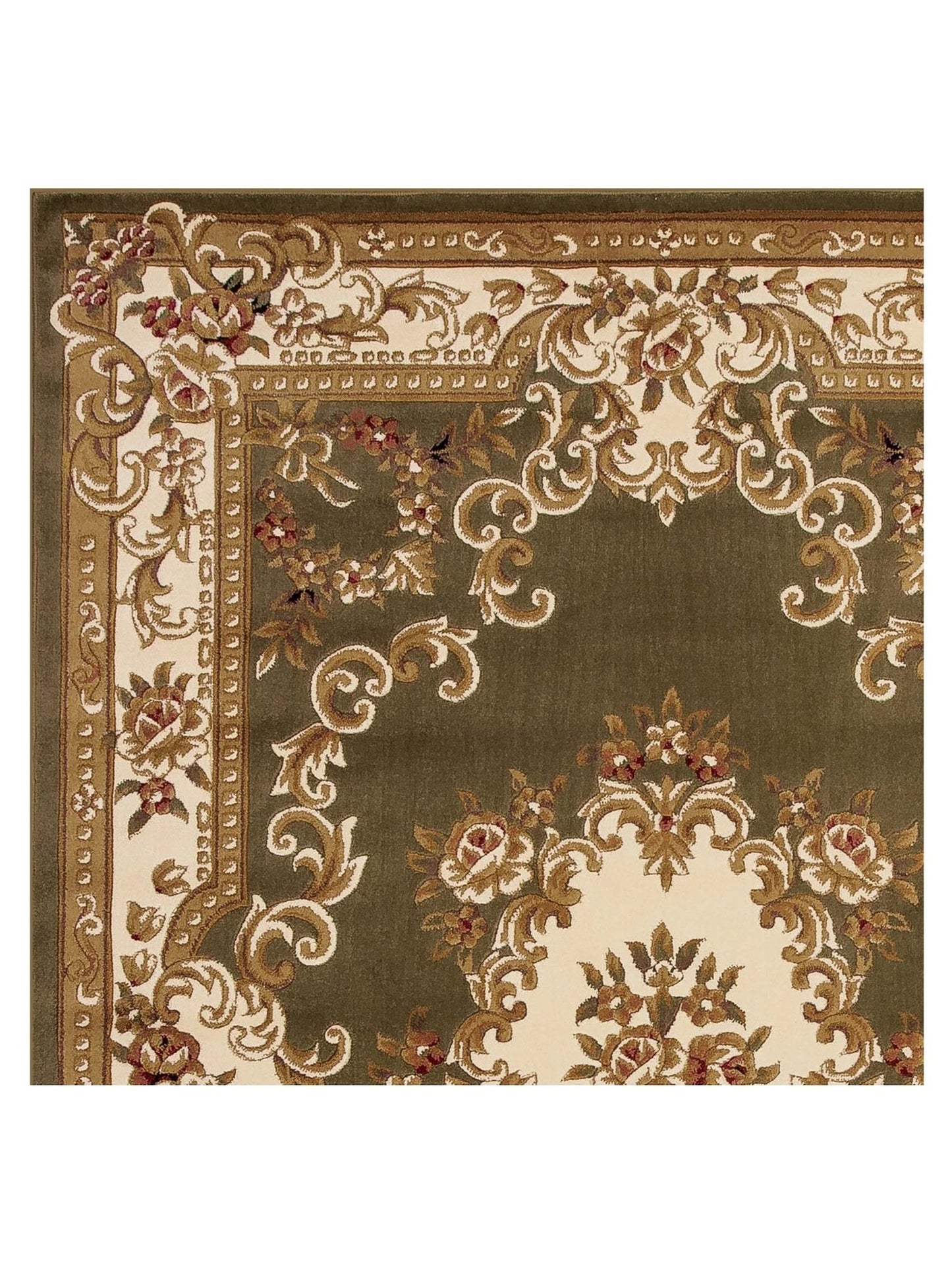 KAS Corinthian 5312 Green Ivory Classics Machinemade Rug - Rugs - KAS - Atlanta Designer Rugs