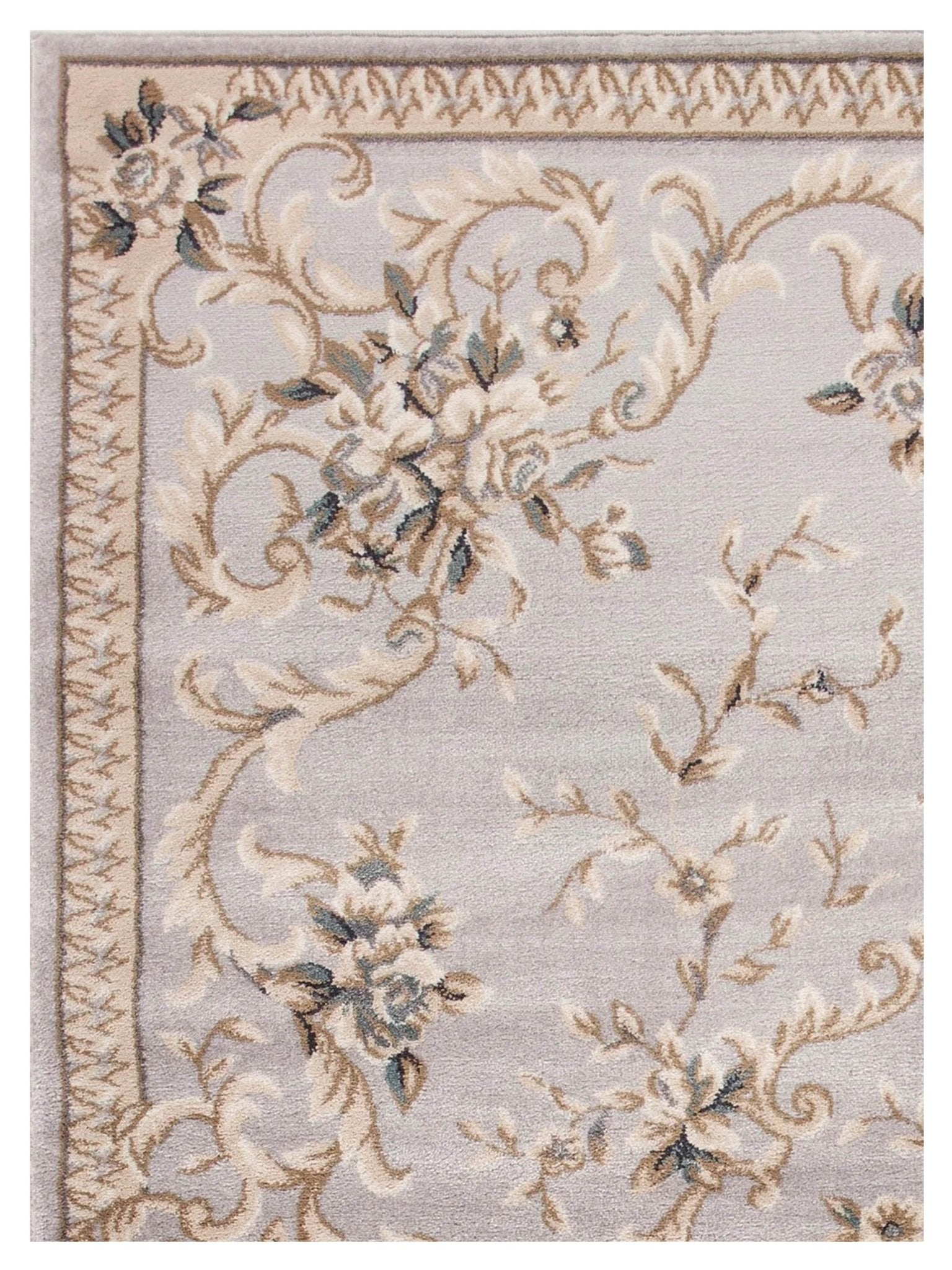 KAS AVALON 5604 Light Grey Traditional Machinemade Rug - Rugs - KAS - Atlanta Designer Rugs