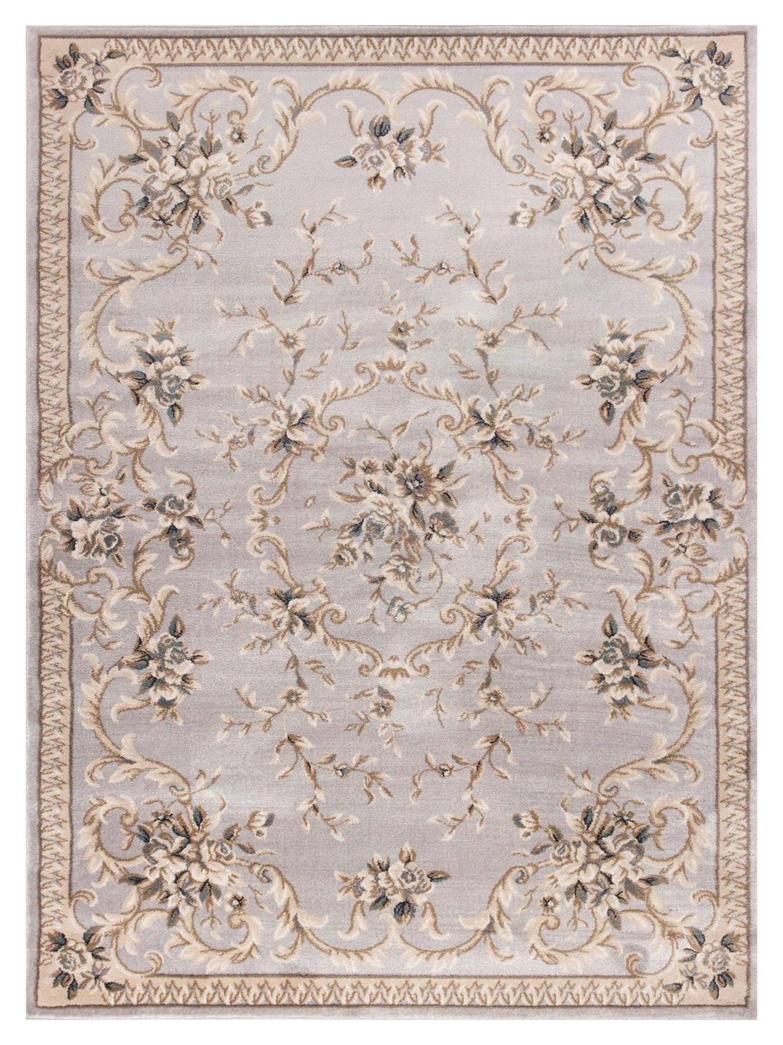 KAS AVALON 5604 Light Grey Traditional Machinemade Rug - Rugs - KAS - Atlanta Designer Rugs