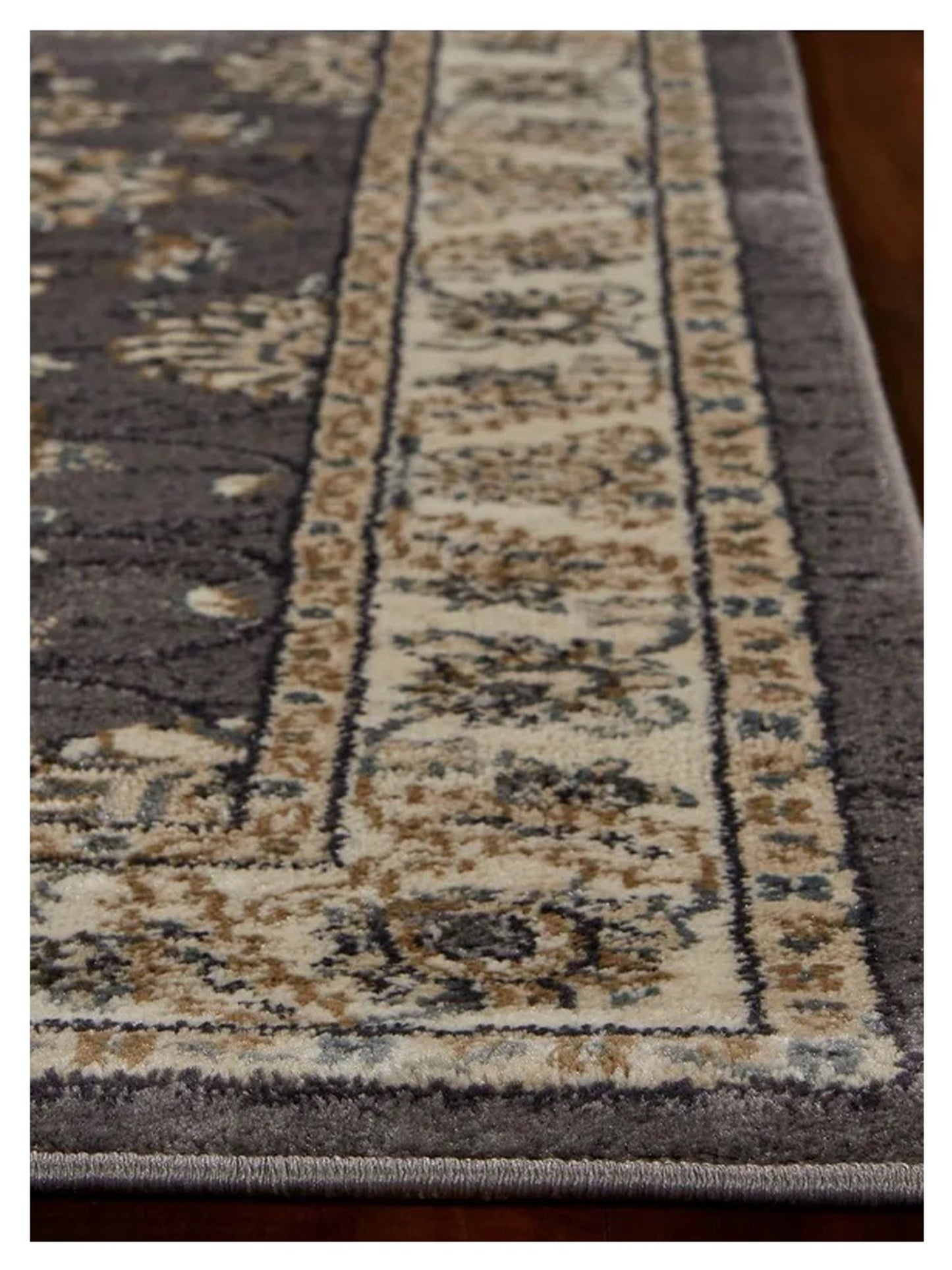 KAS AVALON 5608 Grey Ivory Traditional Machinemade Rug - Rugs - KAS - Atlanta Designer Rugs