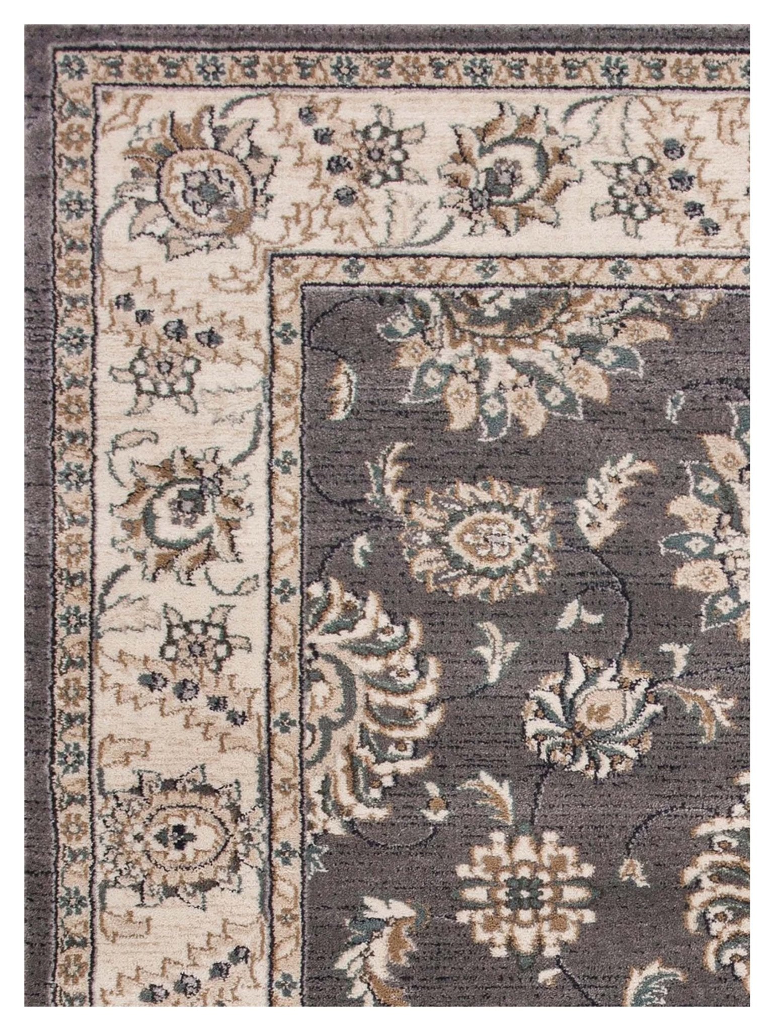 KAS AVALON 5608 Grey Ivory Traditional Machinemade Rug - Rugs - KAS - Atlanta Designer Rugs