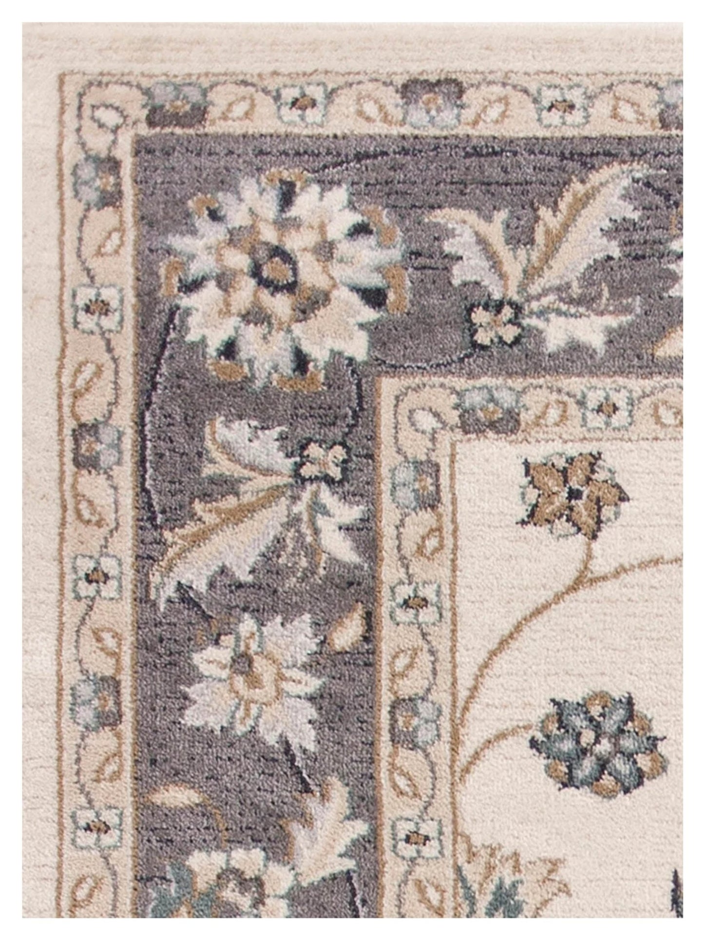 KAS AVALON 5612 Ivory Grey Traditional Machinemade Rug - Rugs - KAS - Atlanta Designer Rugs