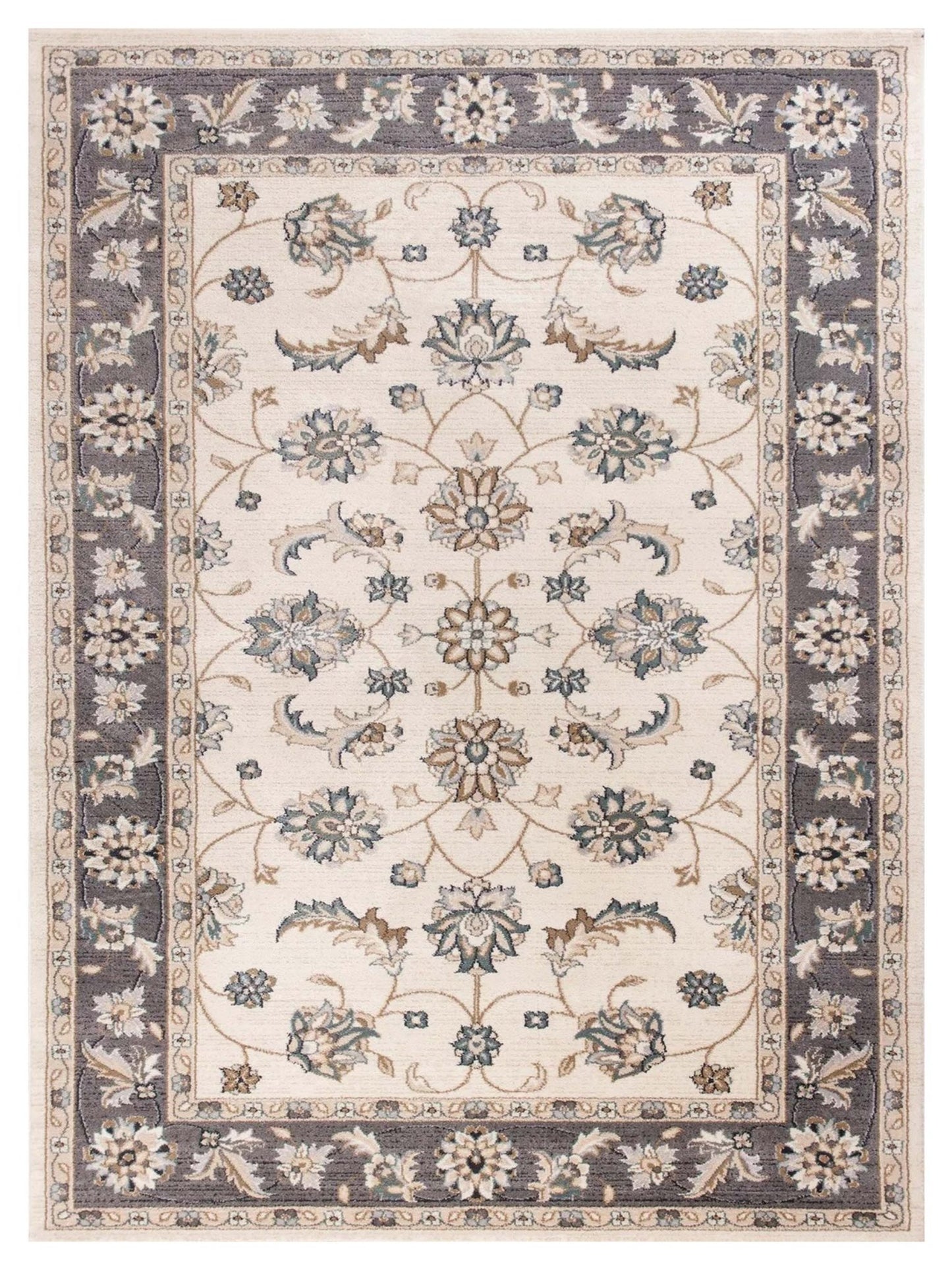 KAS AVALON 5612 Ivory Grey Traditional Machinemade Rug - Rugs - KAS - Atlanta Designer Rugs