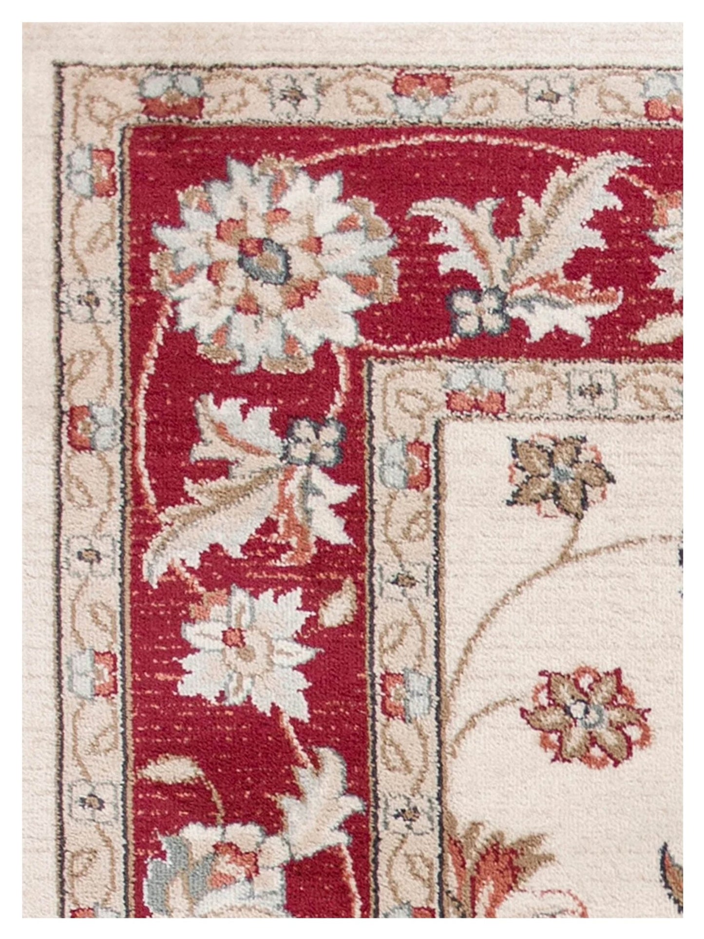 KAS AVALON 5613 Ivory Red Traditional Machinemade Rug - Rugs - KAS - Atlanta Designer Rugs