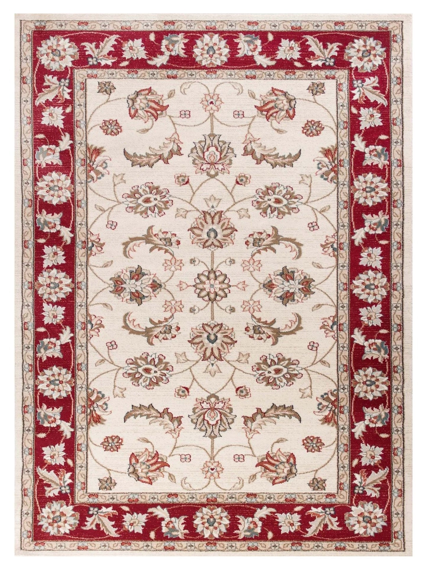 KAS AVALON 5613 Ivory Red Traditional Machinemade Rug - Rugs - KAS - Atlanta Designer Rugs