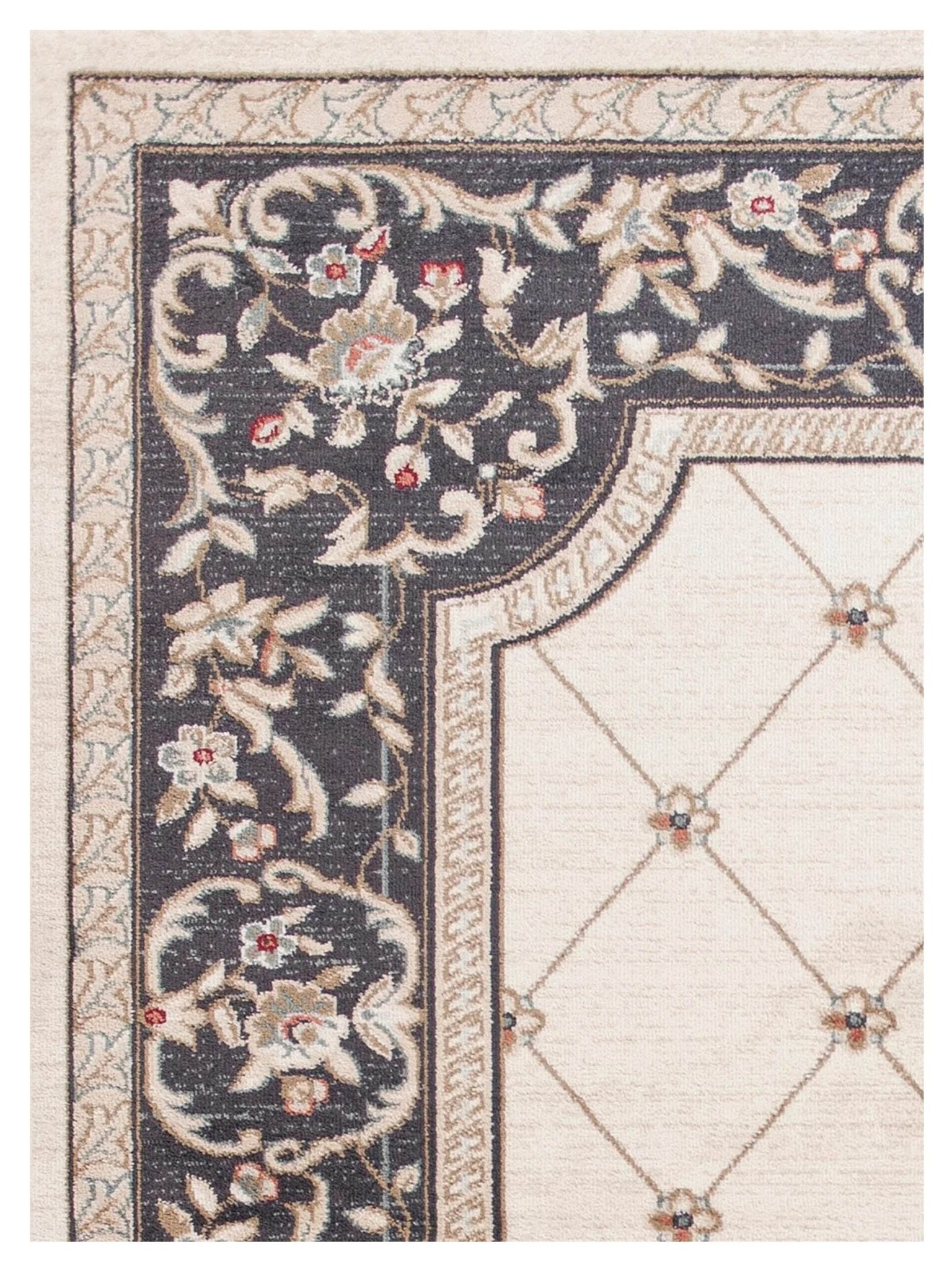 KAS AVALON 5614 Ivory Grey Traditional Machinemade Rug - Rugs - KAS - Atlanta Designer Rugs