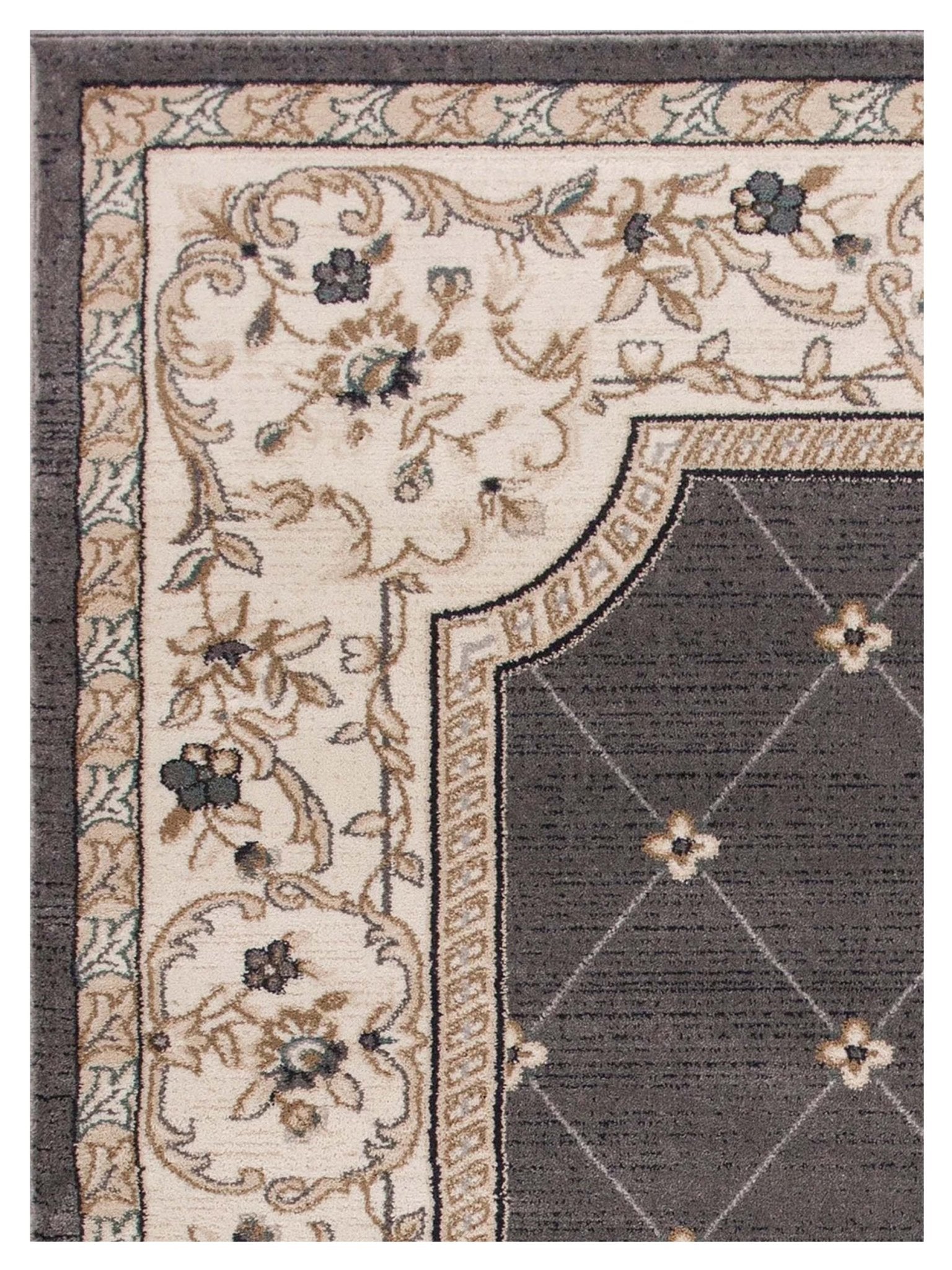 KAS AVALON 5615 Grey Ivory Traditional Machinemade Rug - Rugs - KAS - Atlanta Designer Rugs