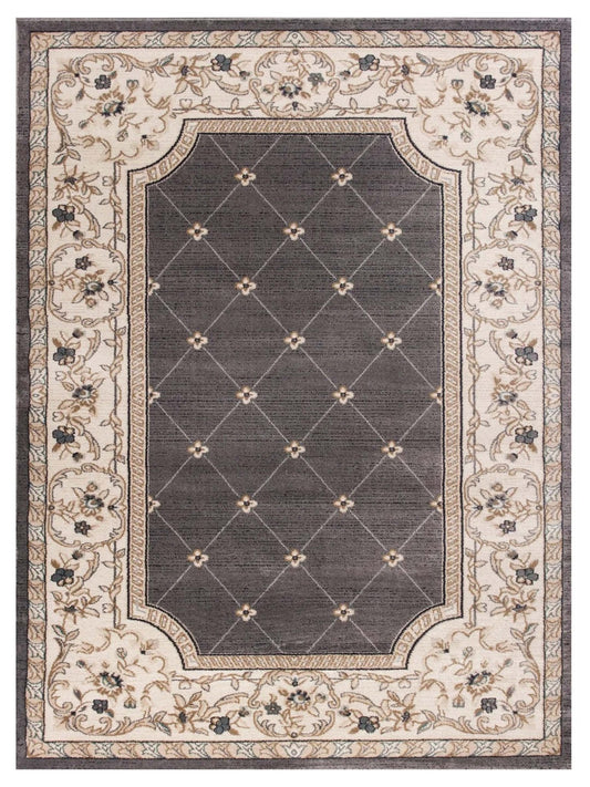 KAS AVALON 5615 Grey Ivory Traditional Machinemade Rug - Rugs - KAS - Atlanta Designer Rugs