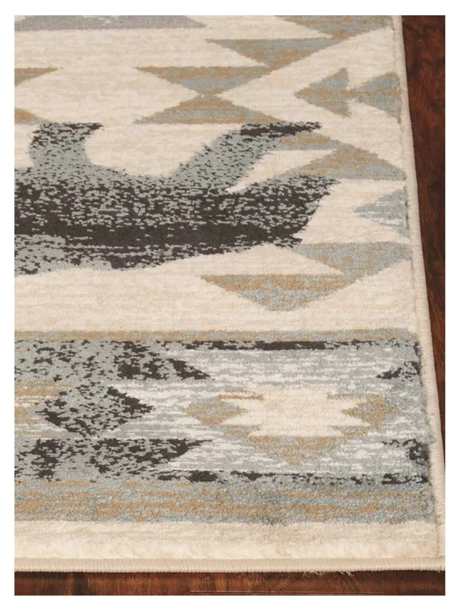 KAS Chester 5634 Ivory Blue Rustic & Lodge Machinemade Rug - Rugs - KAS - Atlanta Designer Rugs