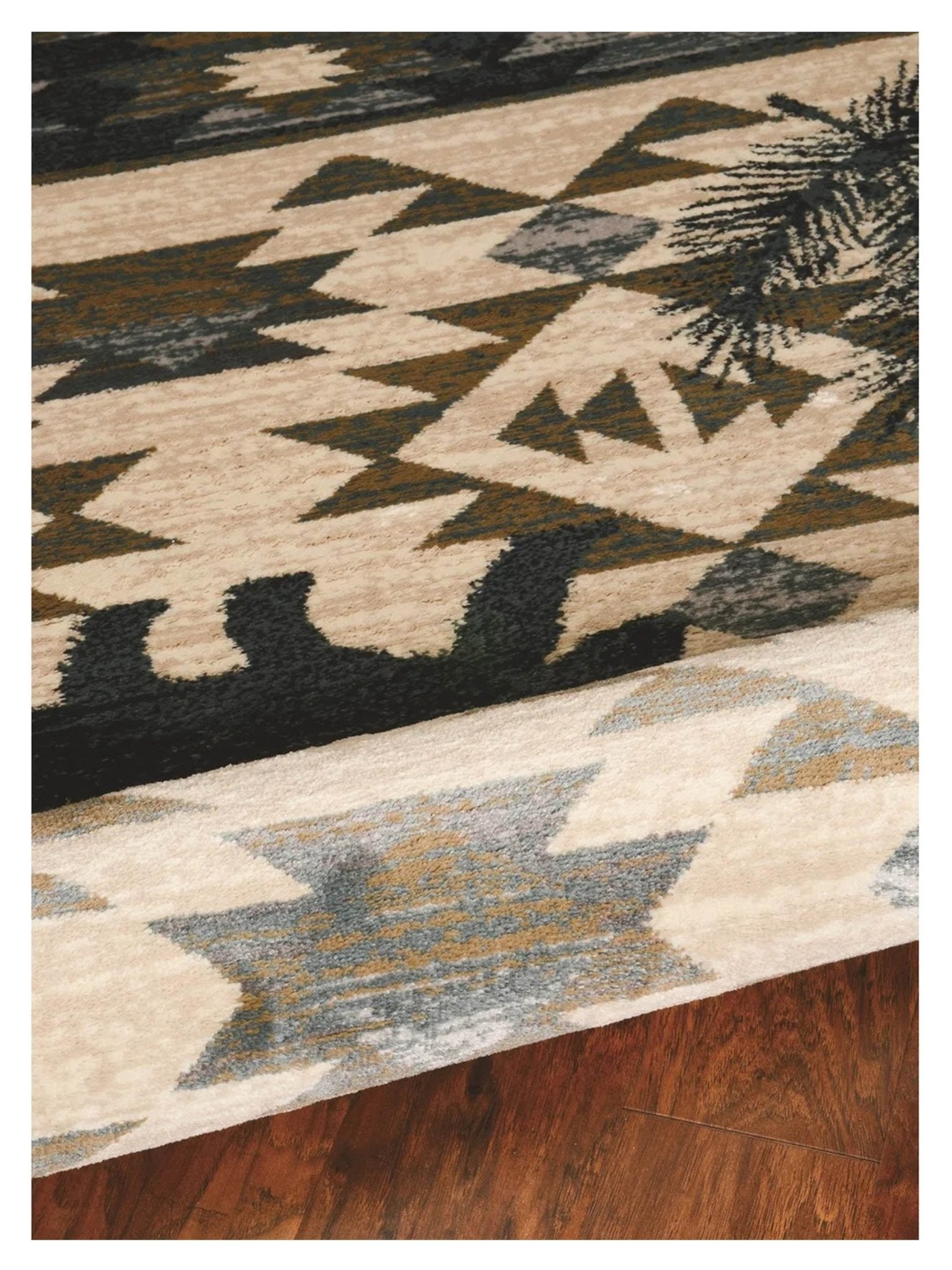 KAS Chester 5634 Ivory Blue Rustic & Lodge Machinemade Rug - Rugs - KAS - Atlanta Designer Rugs