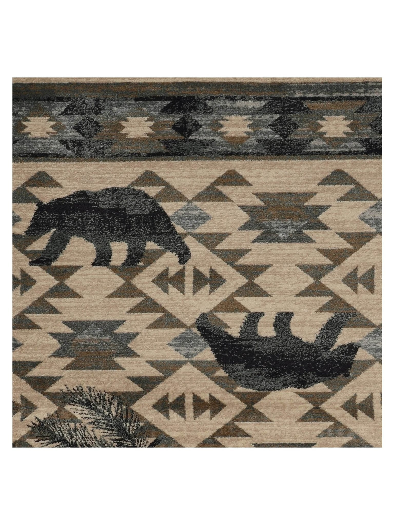 KAS Chester 5634 Ivory Blue Rustic & Lodge Machinemade Rug - Rugs - KAS - Atlanta Designer Rugs