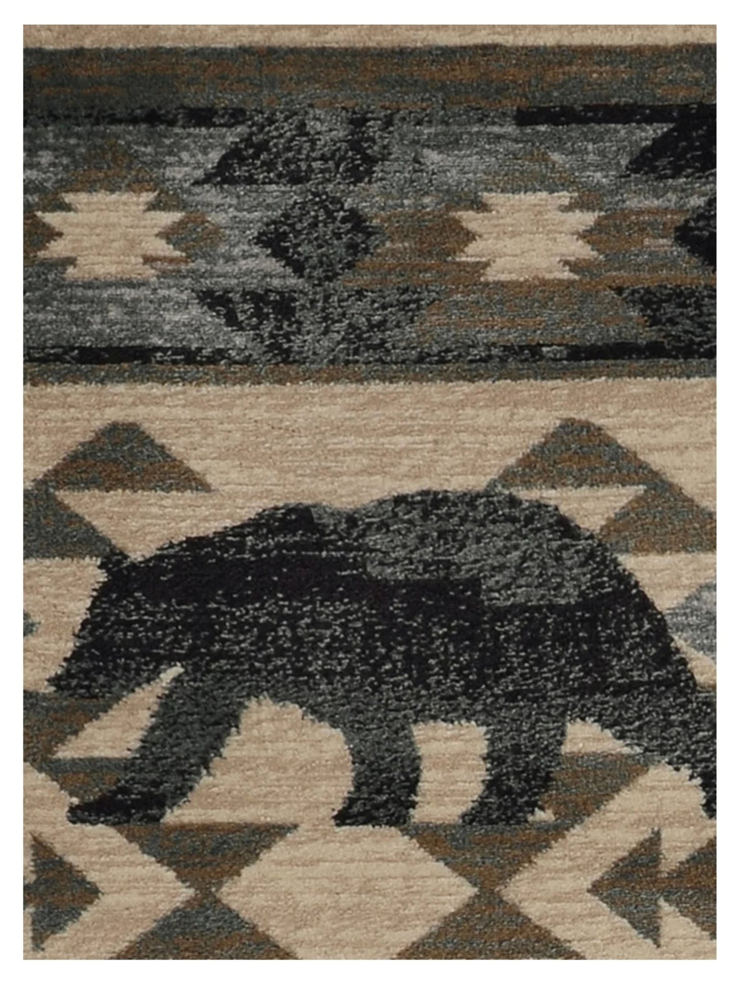 KAS Chester 5634 Ivory Blue Rustic & Lodge Machinemade Rug - Rugs - KAS - Atlanta Designer Rugs