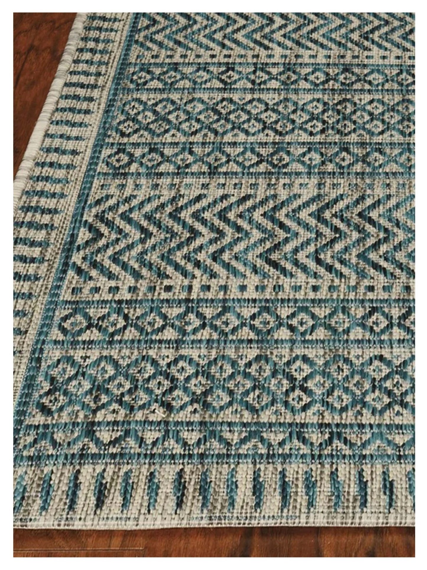 KAS Provo 5755 Teal Indoor/Outdoor Machinemade Rug - Rugs - KAS - Atlanta Designer Rugs