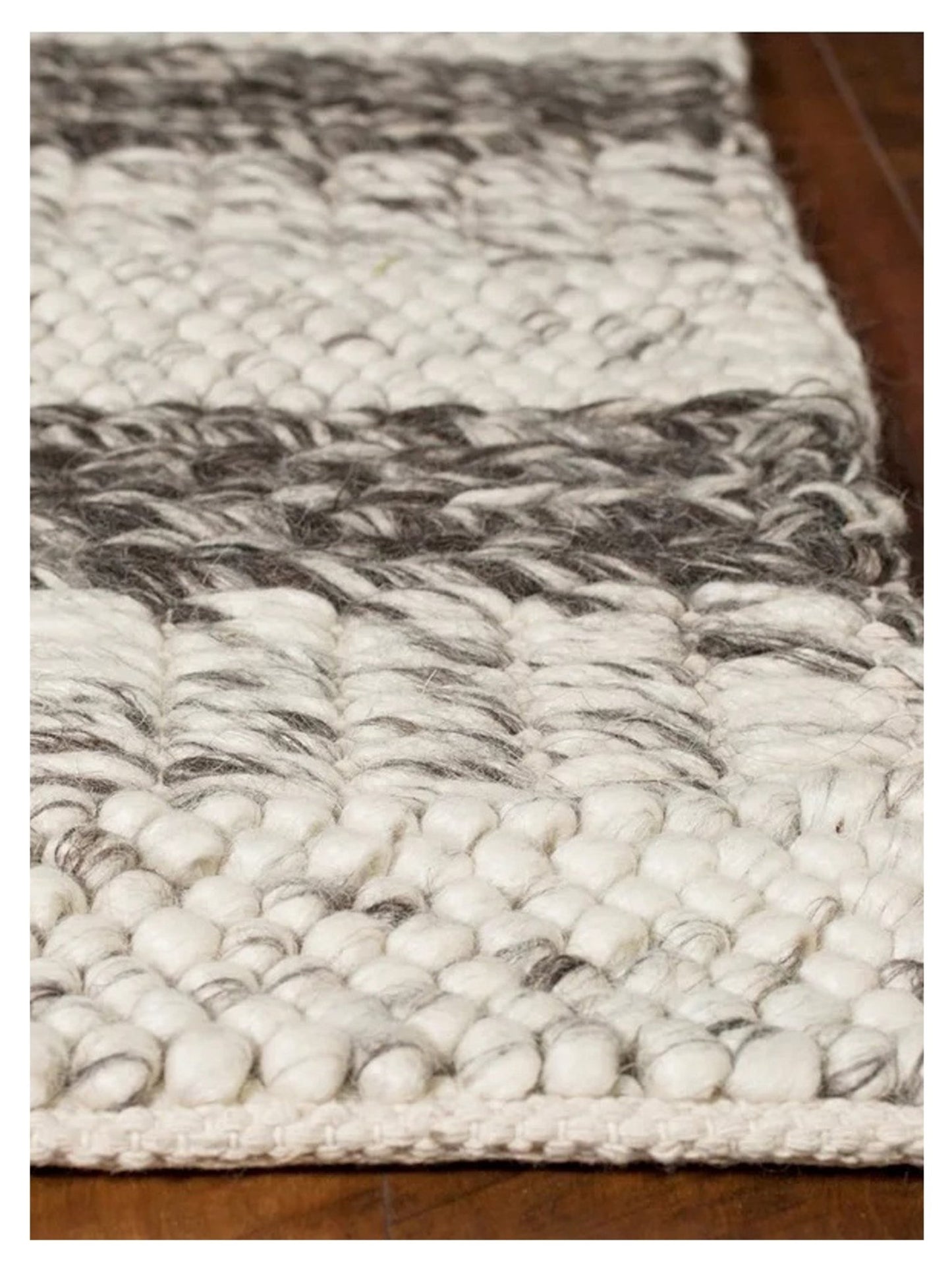 KAS Cortico 6158 Grey White Casual Woven Rug - Rugs - KAS - Atlanta Designer Rugs