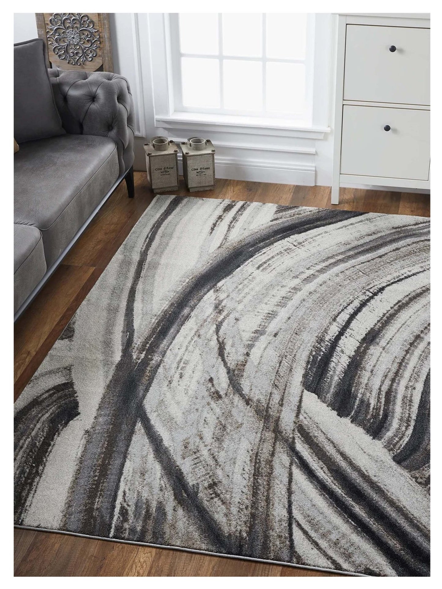 KAS Illusions 6218 Ivory Grey Transitional Machinemade Rug - Rugs - KAS - Atlanta Designer Rugs