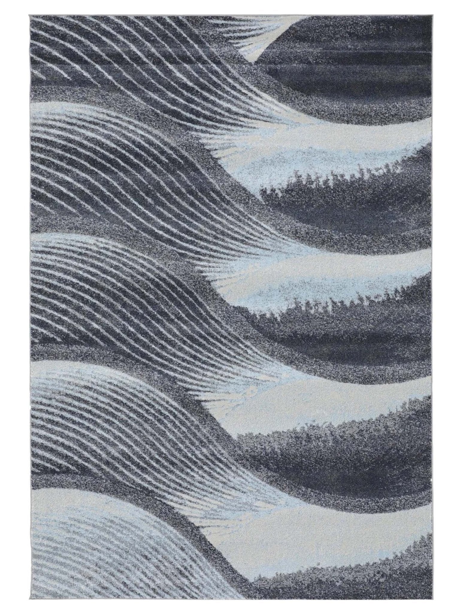 KAS Illusions 6223 Grey Blue Transitional Machinemade Rug - Rugs - KAS - Atlanta Designer Rugs