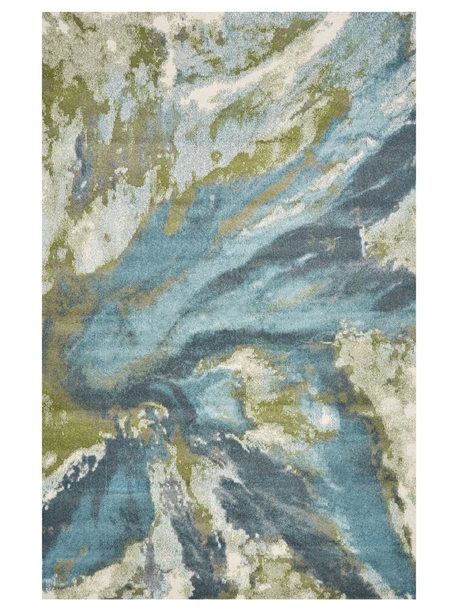 KAS Watercolors 6234 Teal Contemporary Machinemade Rug - Rugs - KAS - Atlanta Designer Rugs