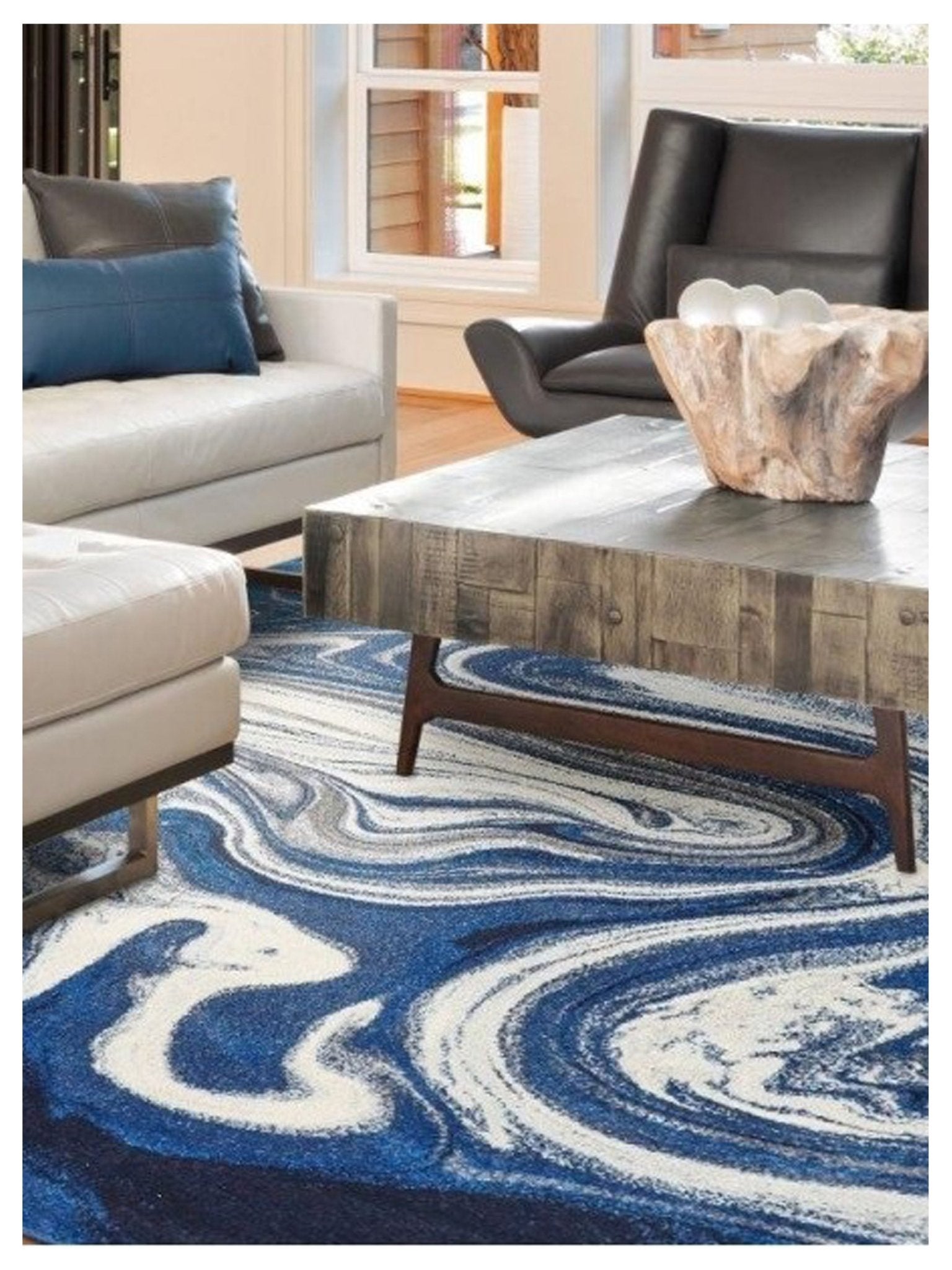 KAS Watercolors 6236 Blue Contemporary Machinemade Rug - Rugs - KAS - Atlanta Designer Rugs