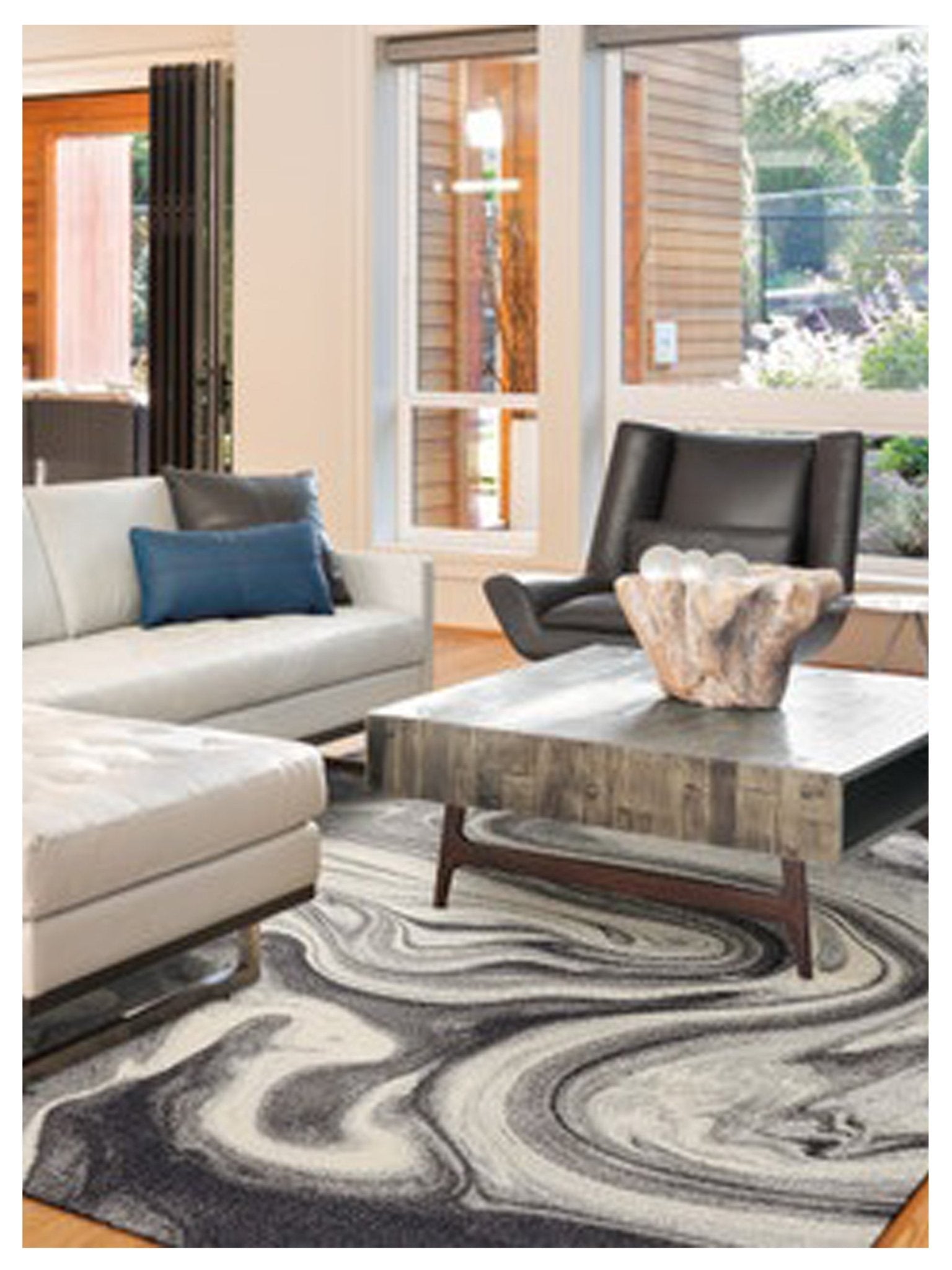 KAS Watercolors 6237 Grey Contemporary Machinemade Rug - Rugs - KAS - Atlanta Designer Rugs