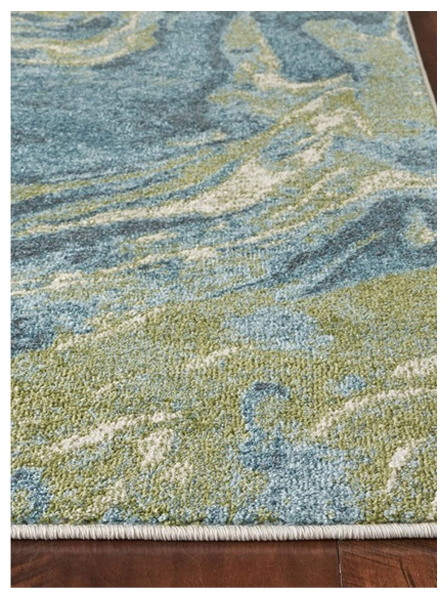 KAS Watercolors 6238 Teal Contemporary Machinemade Rug - Rugs - KAS - Atlanta Designer Rugs