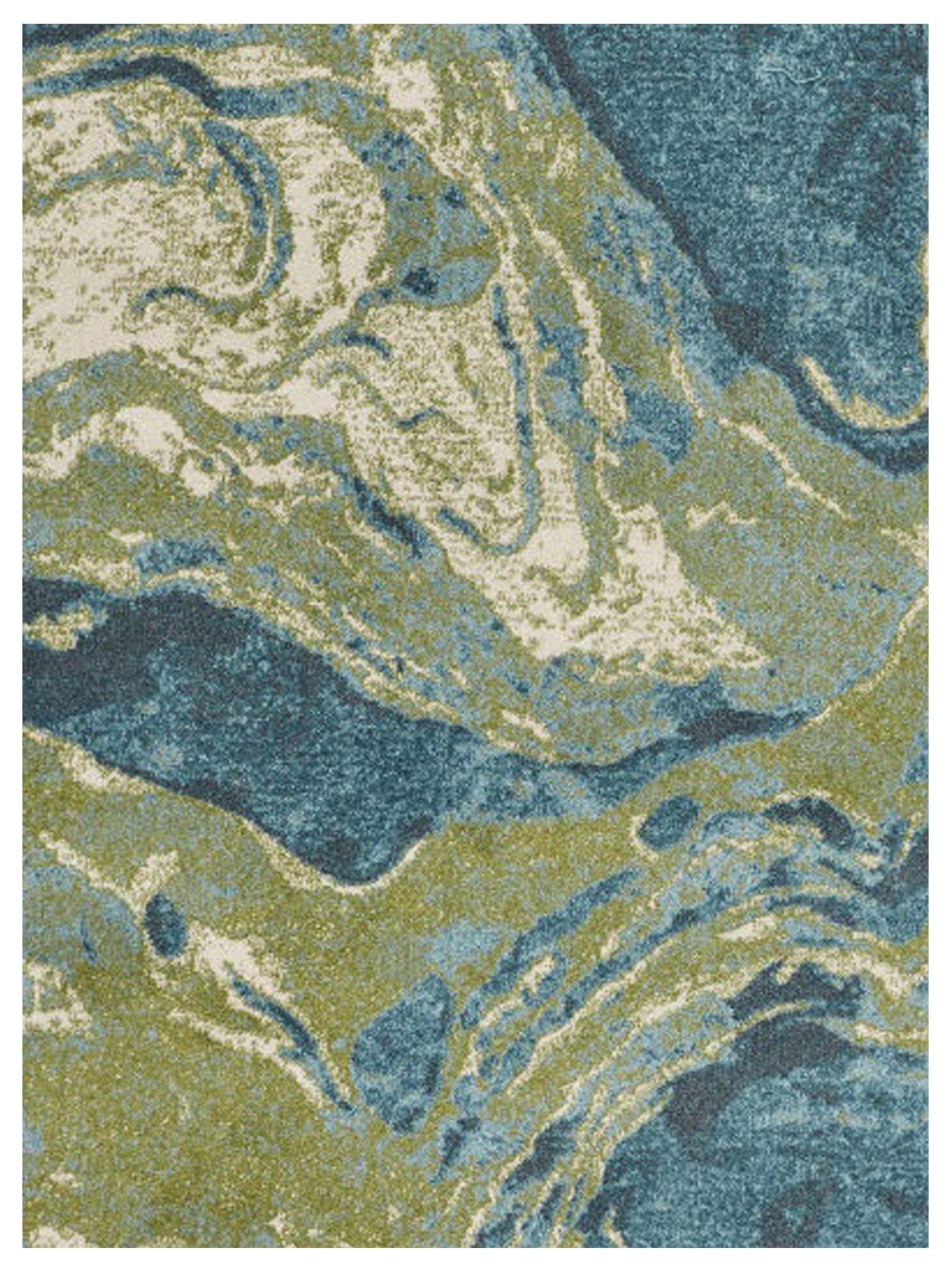 KAS Watercolors 6238 Teal Contemporary Machinemade Rug - Rugs - KAS - Atlanta Designer Rugs