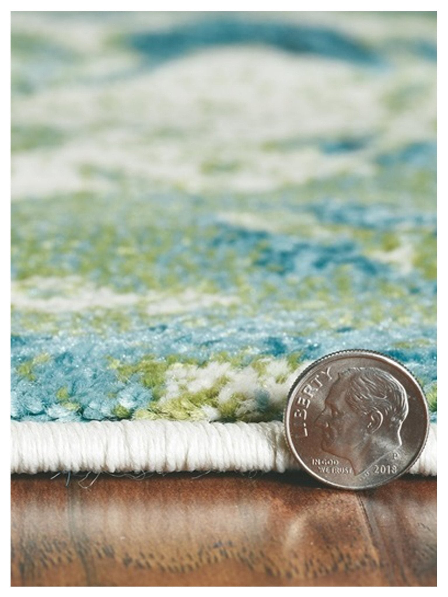 KAS Watercolors 6238 Teal Contemporary Machinemade Rug - Rugs - KAS - Atlanta Designer Rugs