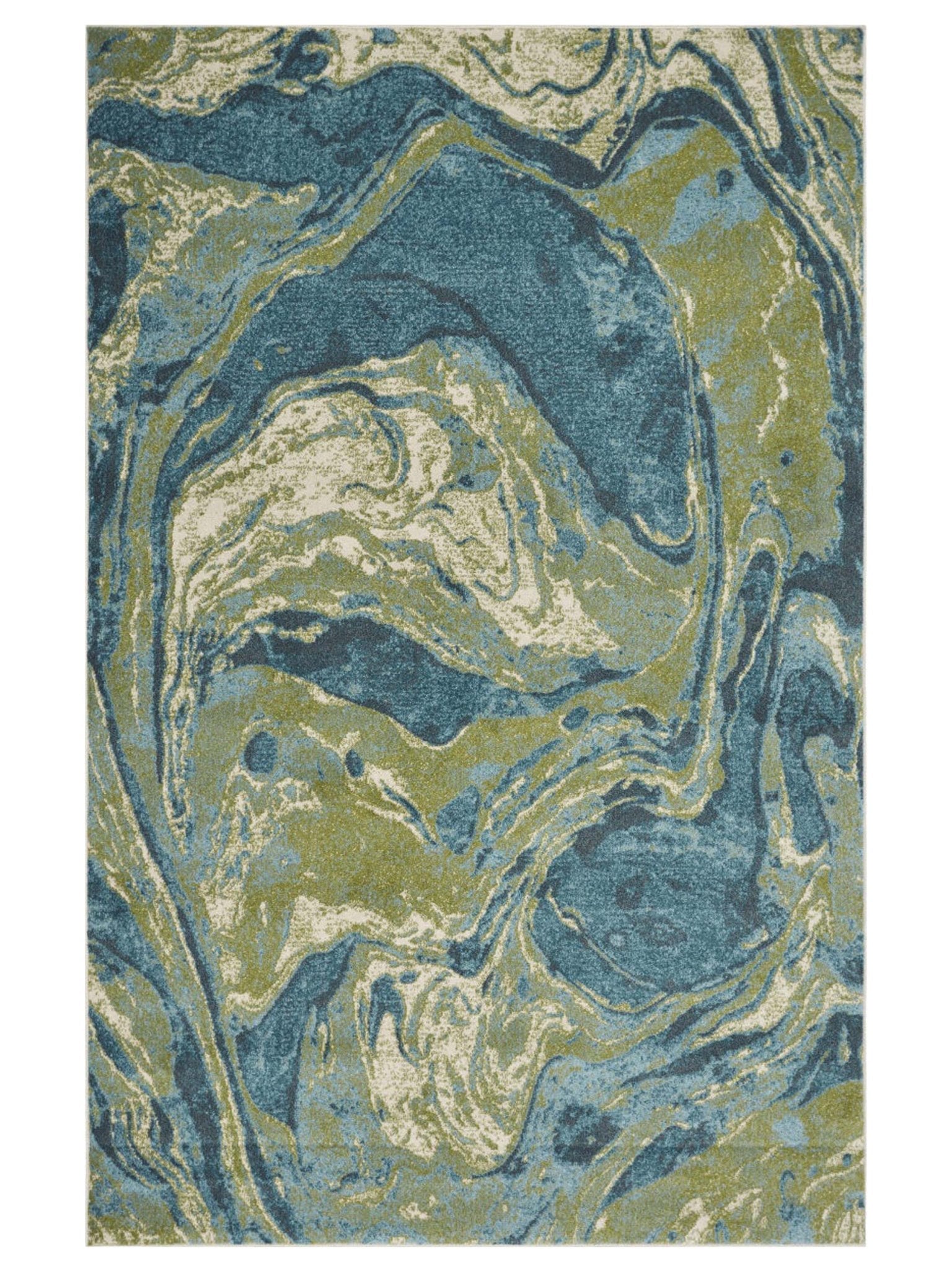 KAS Watercolors 6238 Teal Contemporary Machinemade Rug - Rugs - KAS - Atlanta Designer Rugs