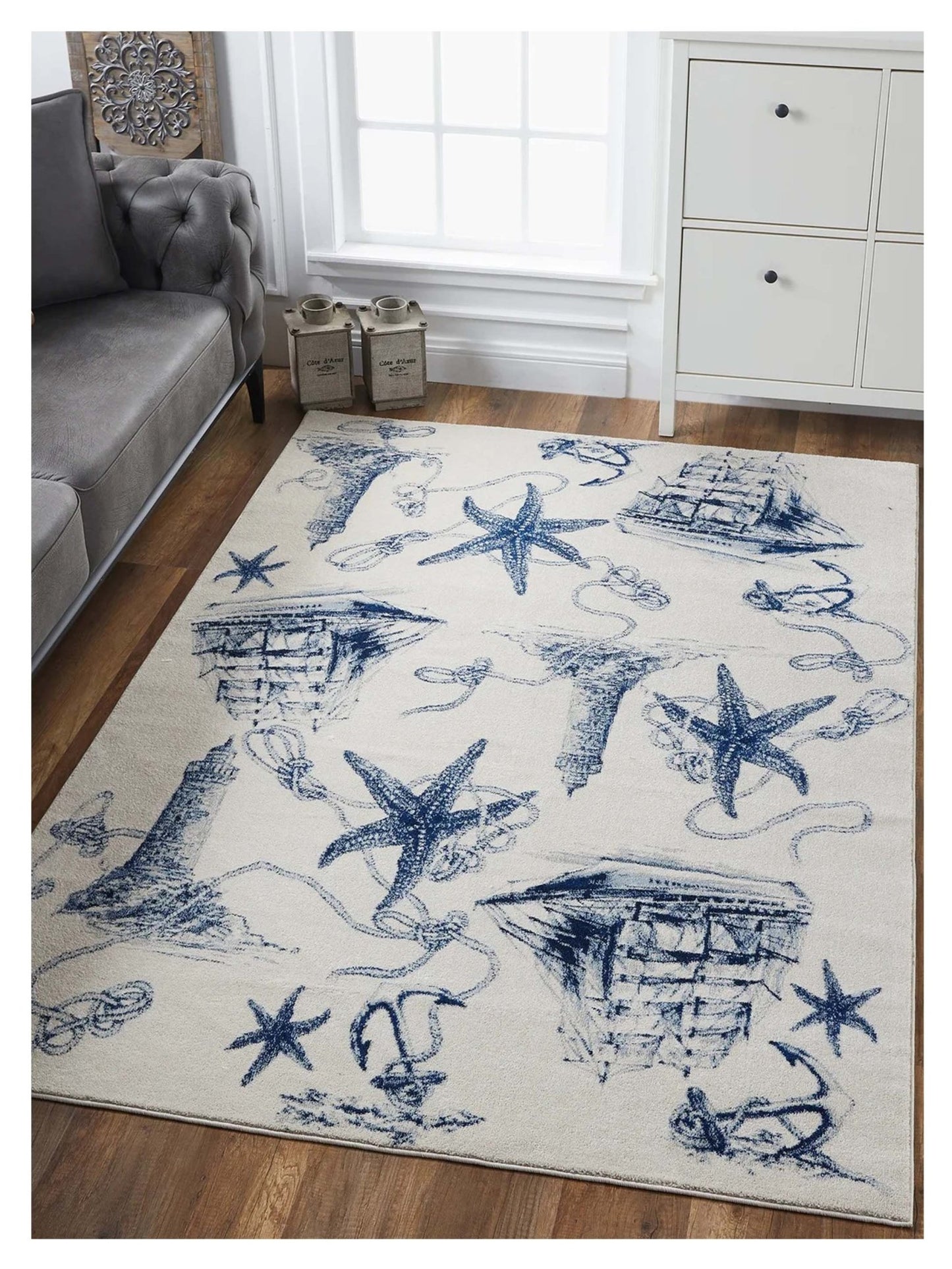 KAS Stella 6269 Ivory Navy Transitional Machinemade Rug - Rugs - KAS - Atlanta Designer Rugs