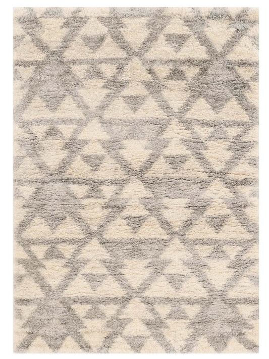 KAS MERINO 6701 Ivory Grey Casual Machinemade Rug - Rugs - KAS - Atlanta Designer Rugs