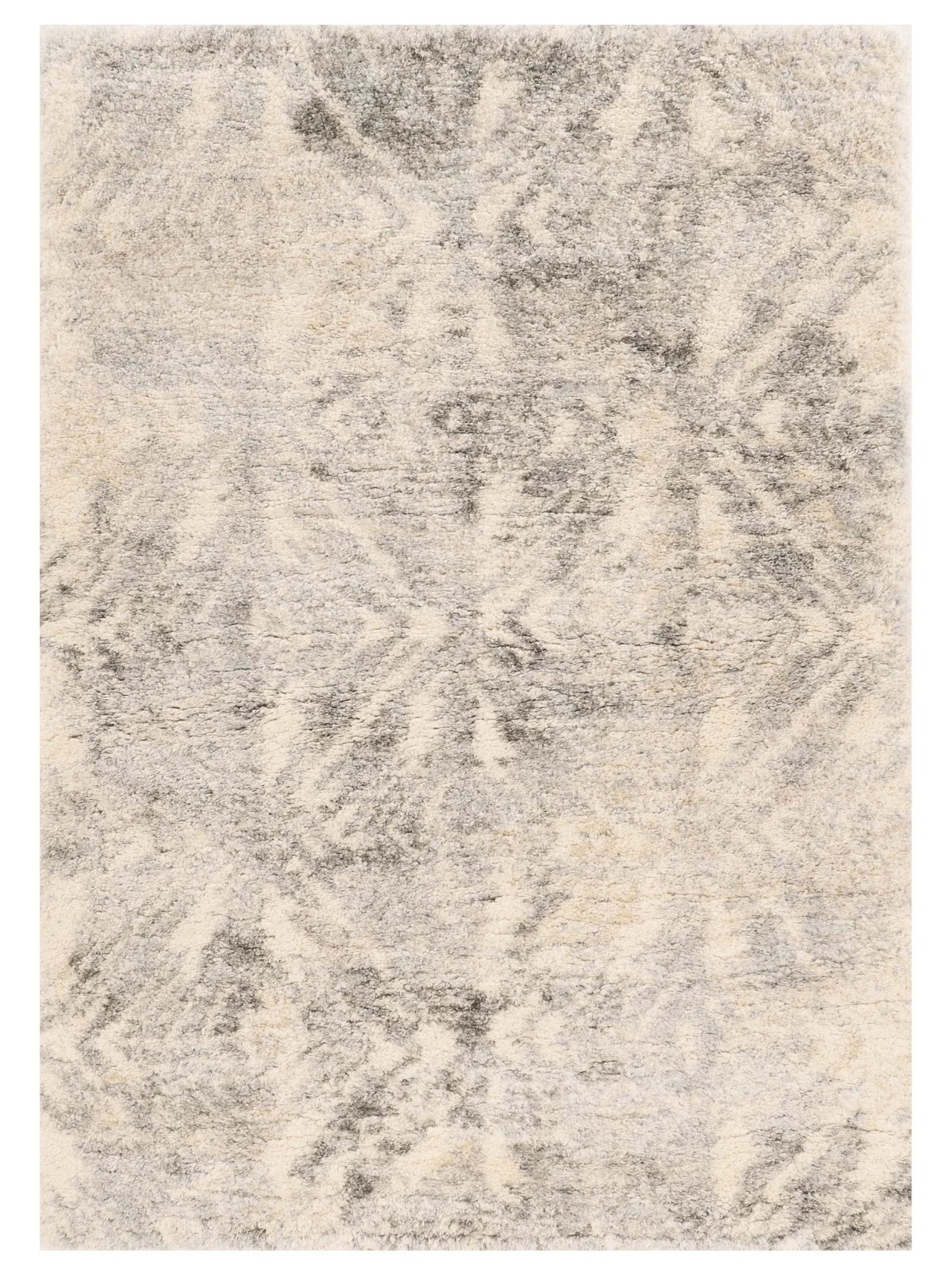 KAS MERINO 6703 Ivory Grey Casual Machinemade Rug - Rugs - KAS - Atlanta Designer Rugs