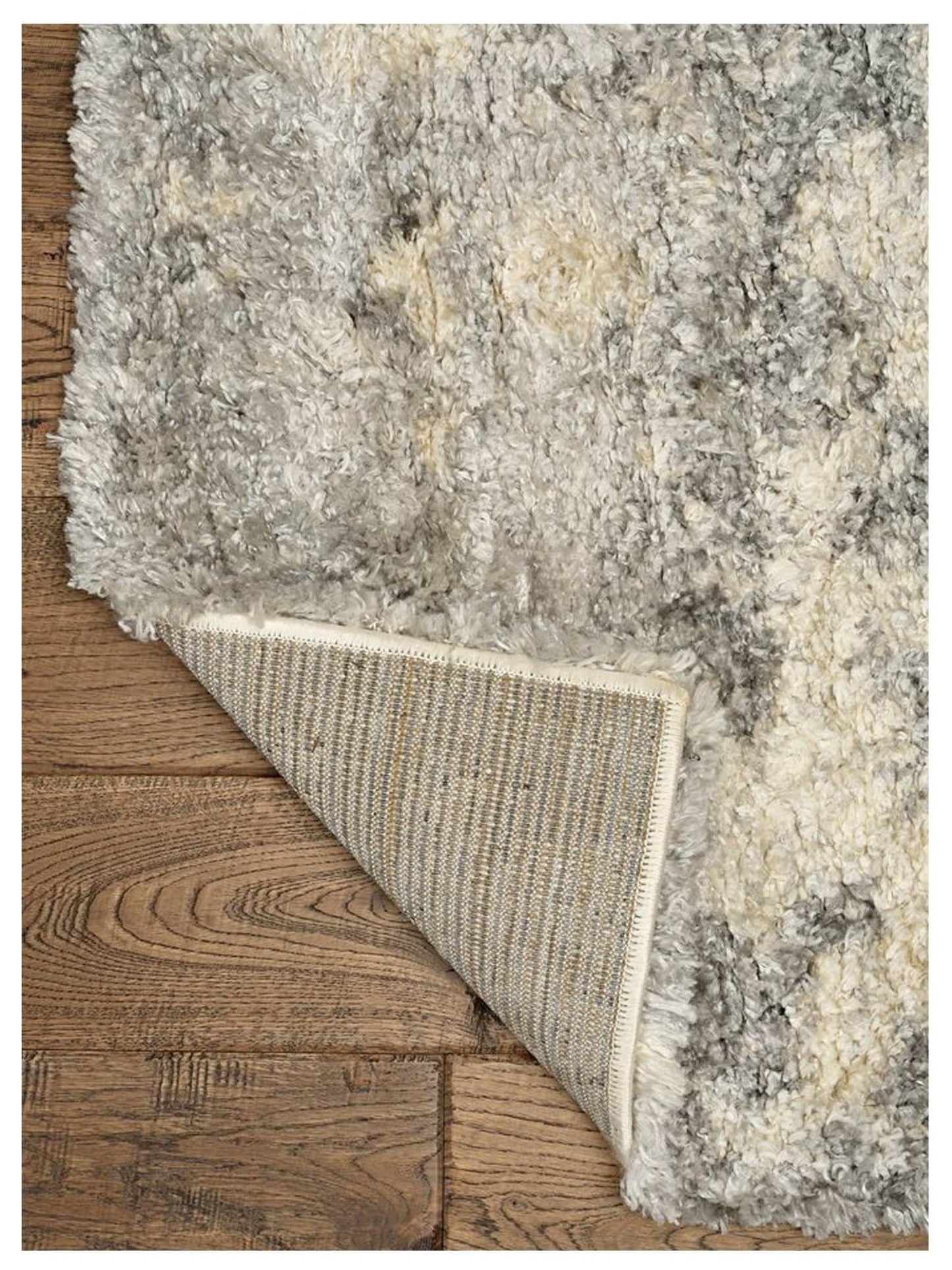 KAS MERINO 6713 Ivory Grey Casual Machinemade Rug - Rugs - KAS - Atlanta Designer Rugs