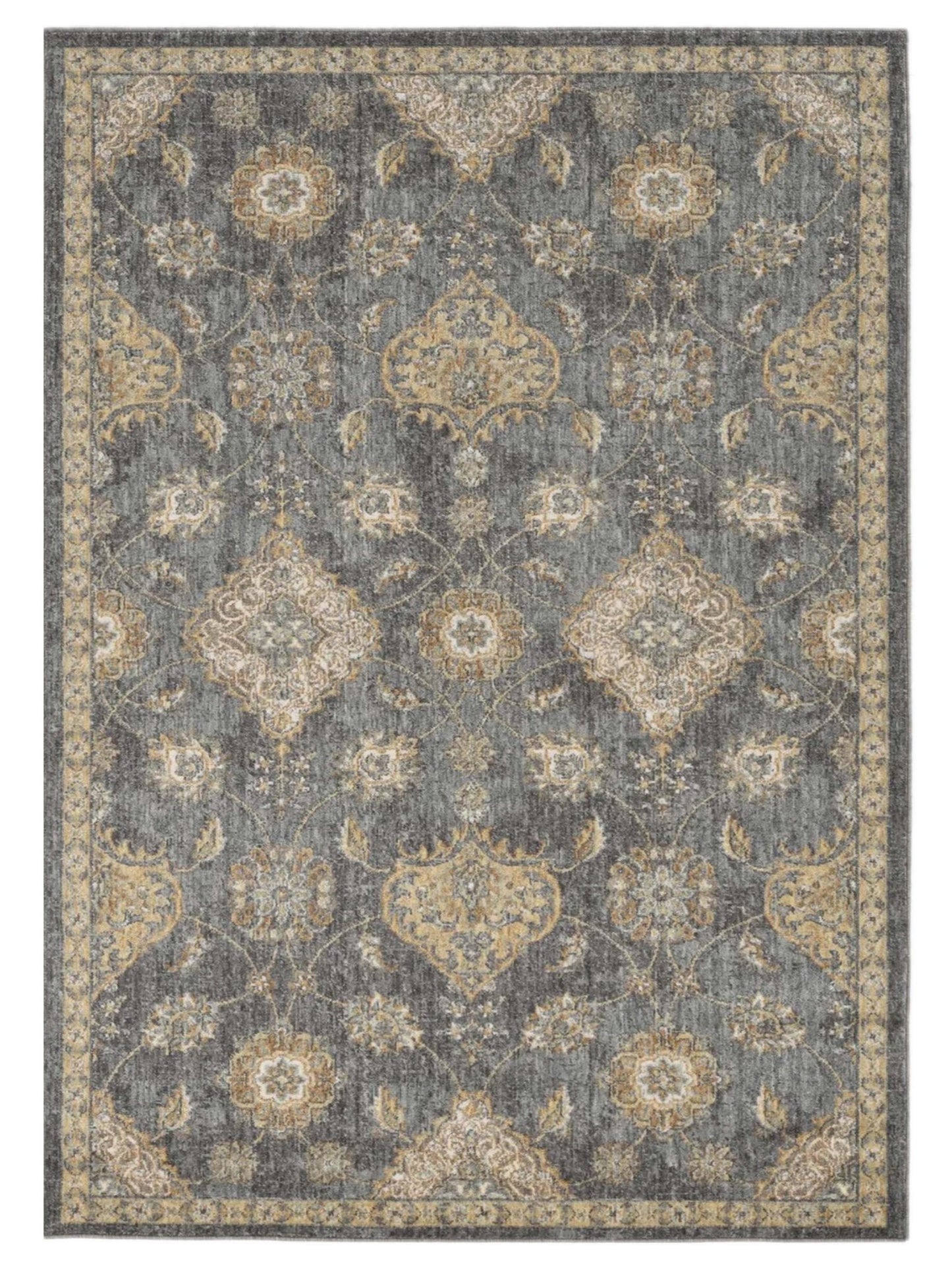 KAS Ria 6822 Slate Grey Traditional Machinemade Rug - Rugs - KAS - Atlanta Designer Rugs