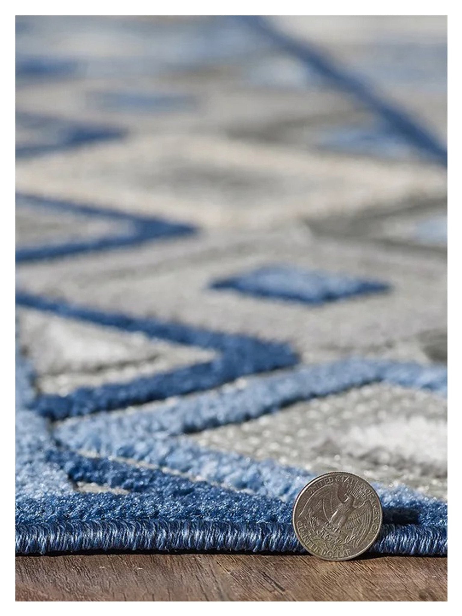 KAS Calla 6921 Grey Blue Indoor/Outdoor Machinemade Rug - Rugs - KAS - Atlanta Designer Rugs