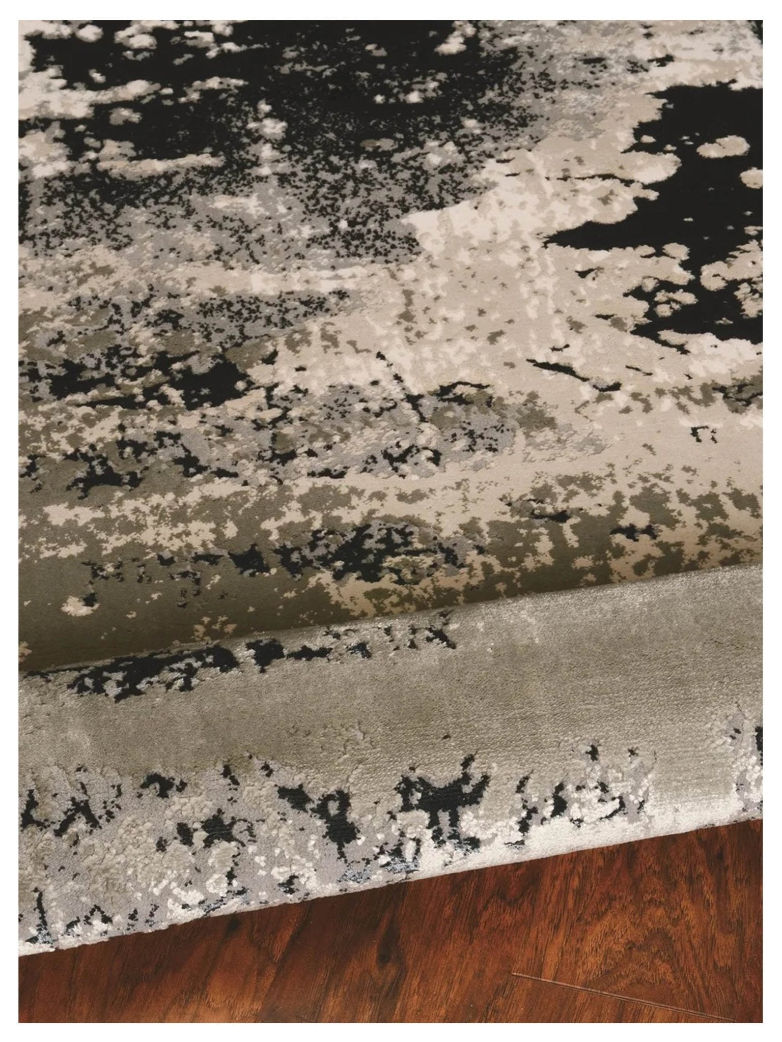 KAS LUNA 7121 Silver Charcoal Transitional Machinemade Rug - Rugs - KAS - Atlanta Designer Rugs