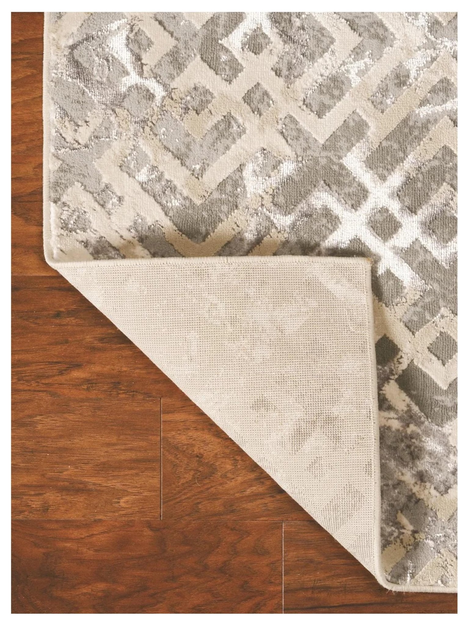 KAS LUNA 7124 Sand Silver Transitional Machinemade Rug - Rugs - KAS - Atlanta Designer Rugs