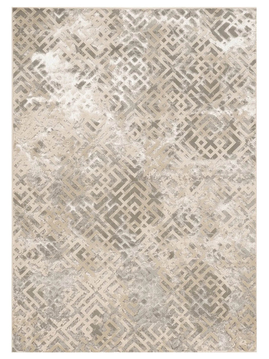 KAS LUNA 7124 Sand Silver Transitional Machinemade Rug - Rugs - KAS - Atlanta Designer Rugs