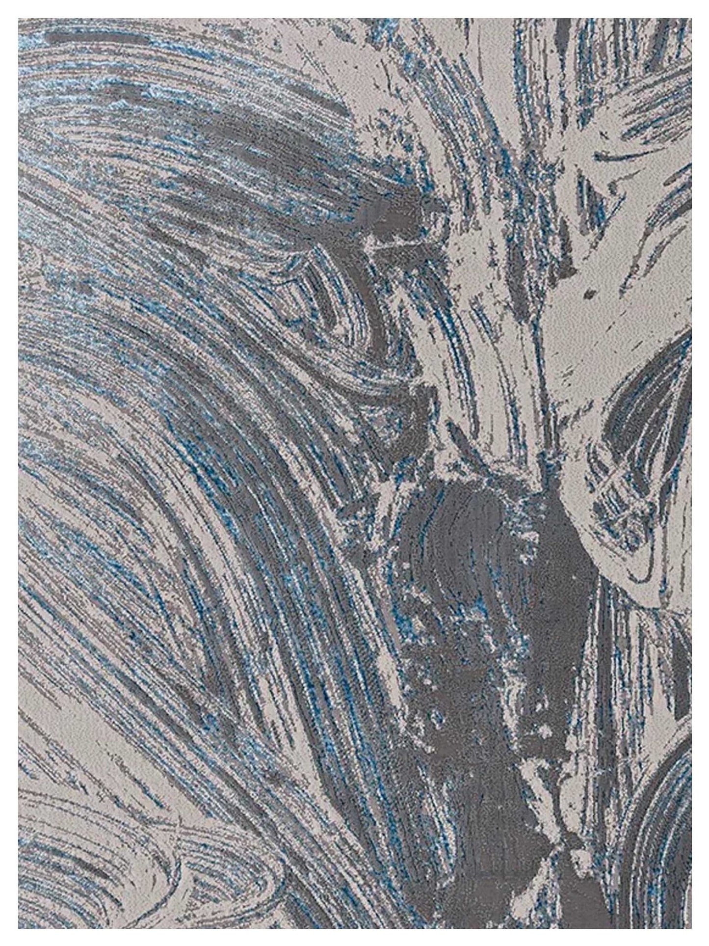 KAS LUNA 7130 Silver Blue Transitional Machinemade Rug - Rugs - KAS - Atlanta Designer Rugs